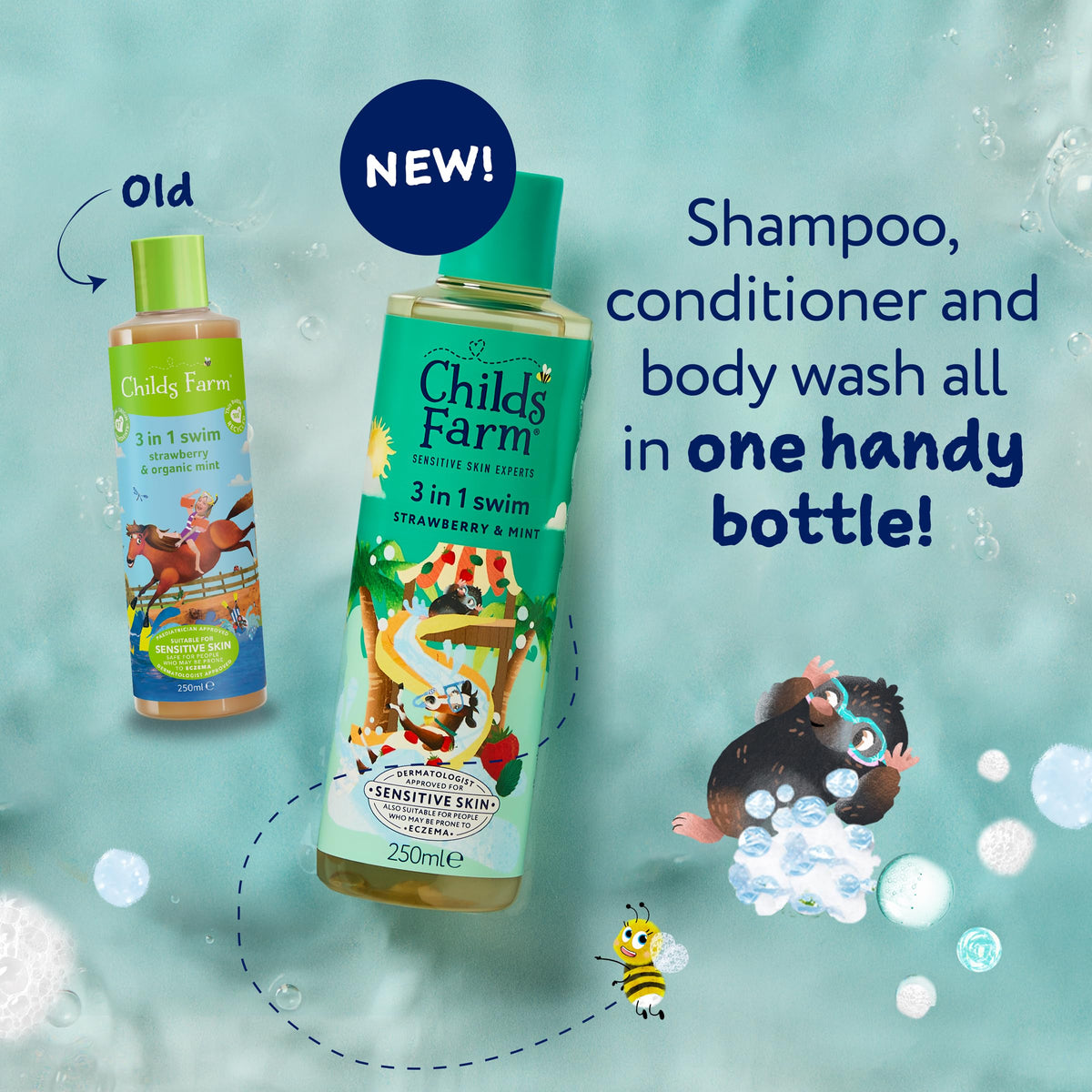 Childs Farm Kids Hair & Body Wash, Sweet Orange | Tear-free, Gently Cleanses | Suitable for Dry, Sensitive Skin, 250ml