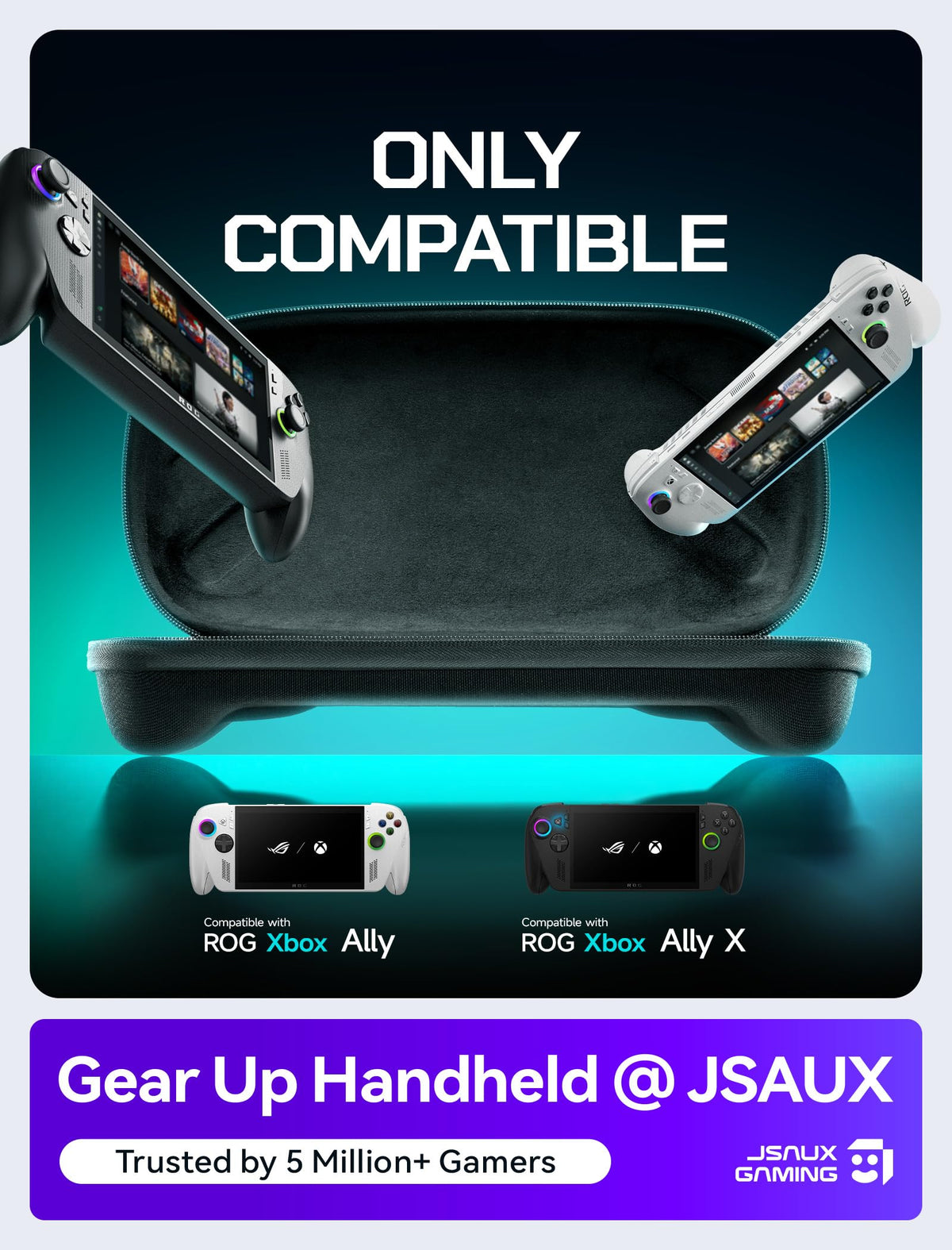 JSAUX Carrying Case for ROG Xbox Ally/Ally X, All-in-One Accessories Bundle