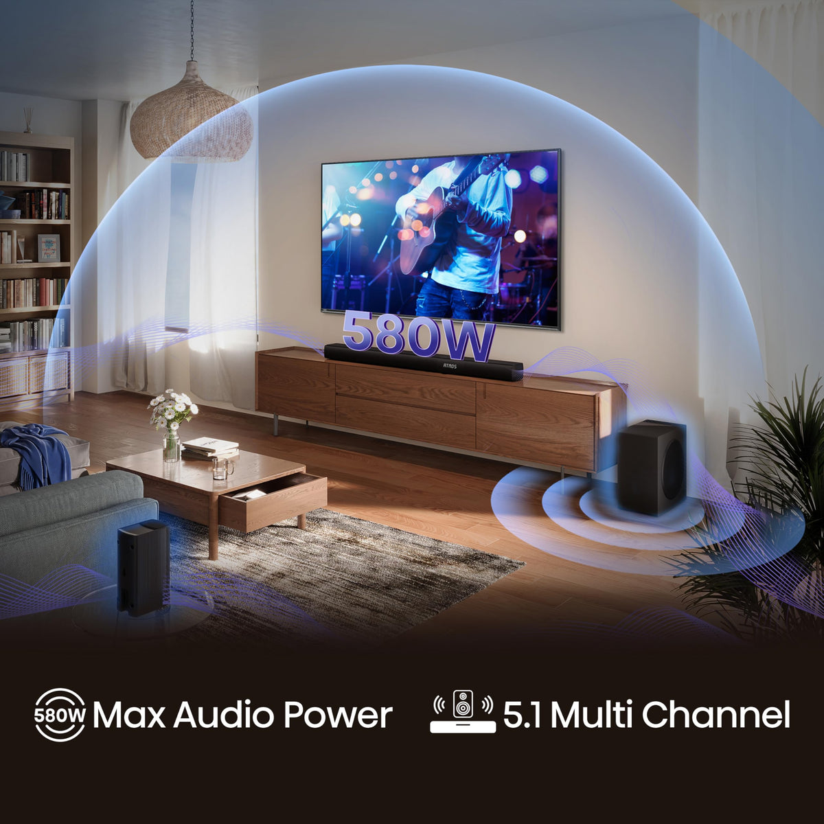 Hisense HS2000 2.1 CH All-In-One Soundbar for TV