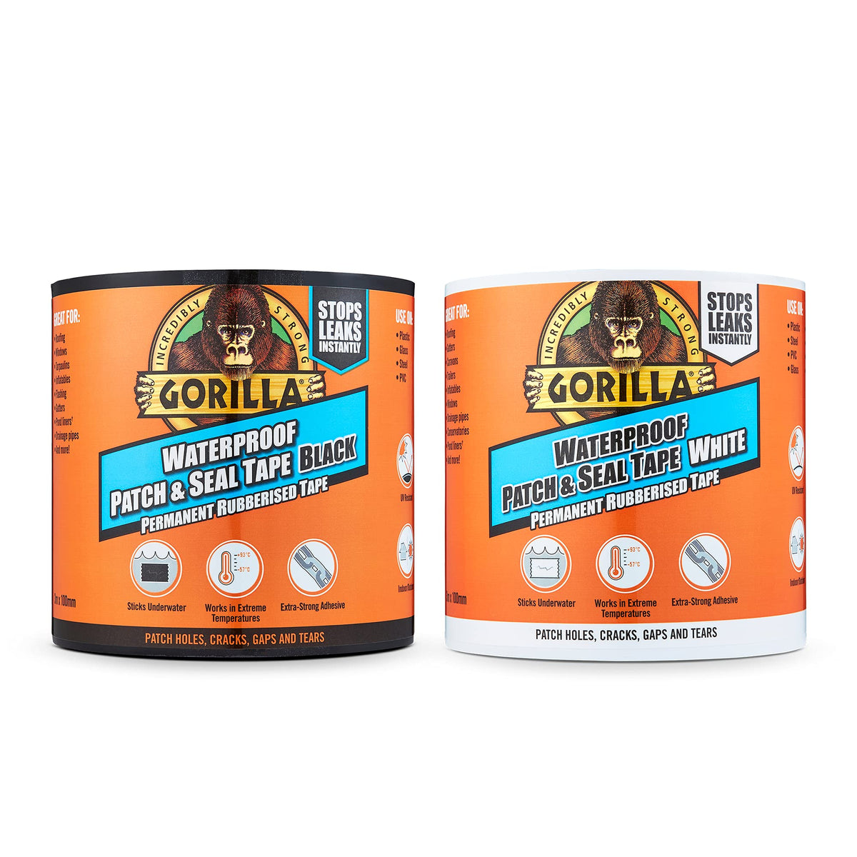 Gorilla Waterproof Patch & Seal Tape Black 3m
