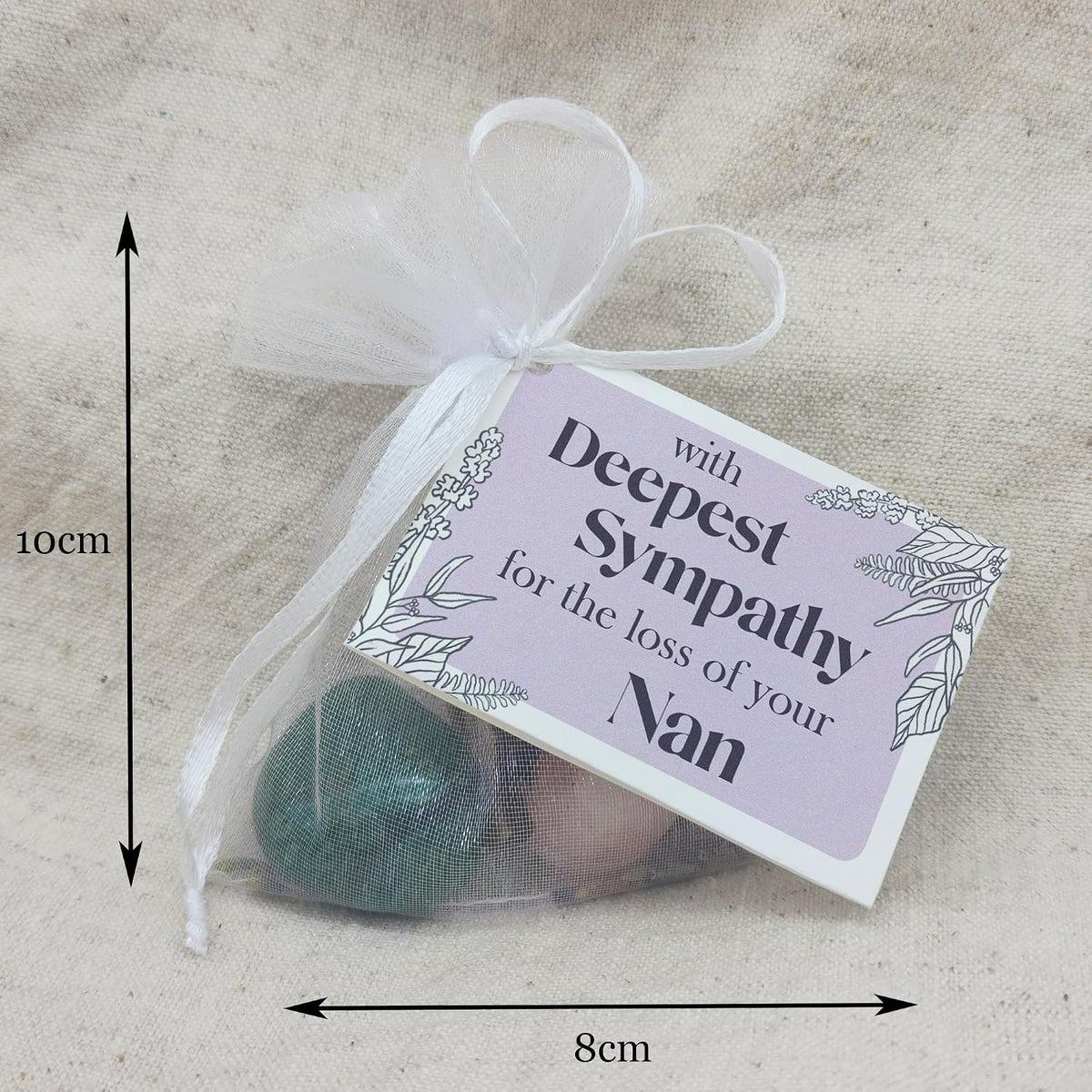 Loss of Nan - Deepest Sympathy gemstone gift bag with mini card