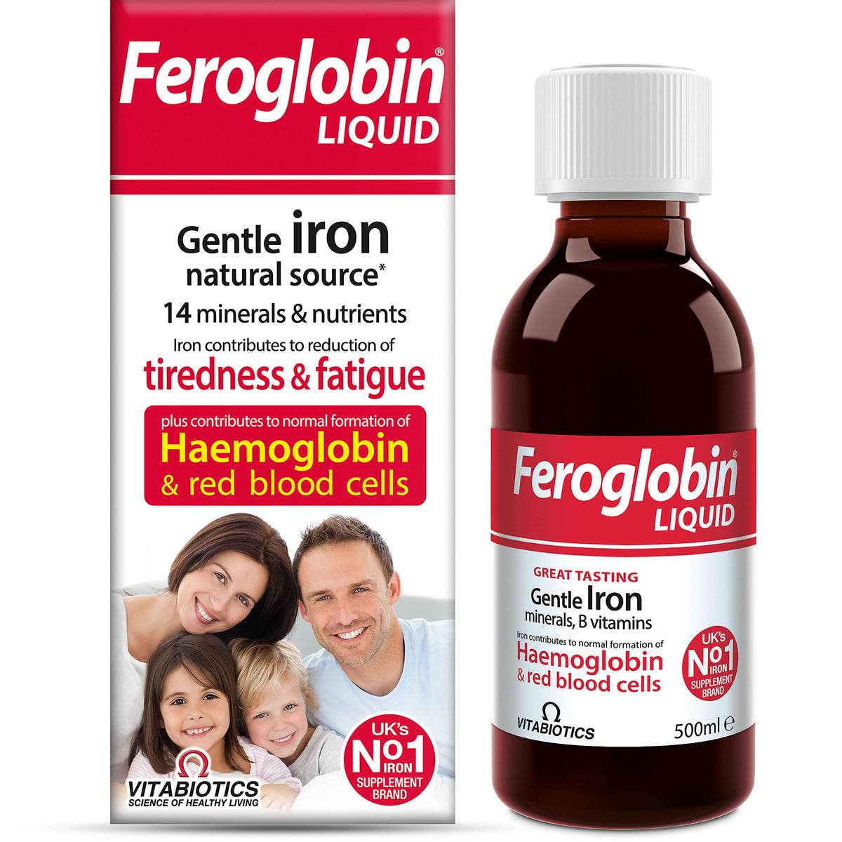 Feroglobin Iron Supplement Capsules Support Iron Defficiency, Anemia and Blood Formation, Boost Energy, Immunity and Vitality While reducing Fatigue and Tiredness