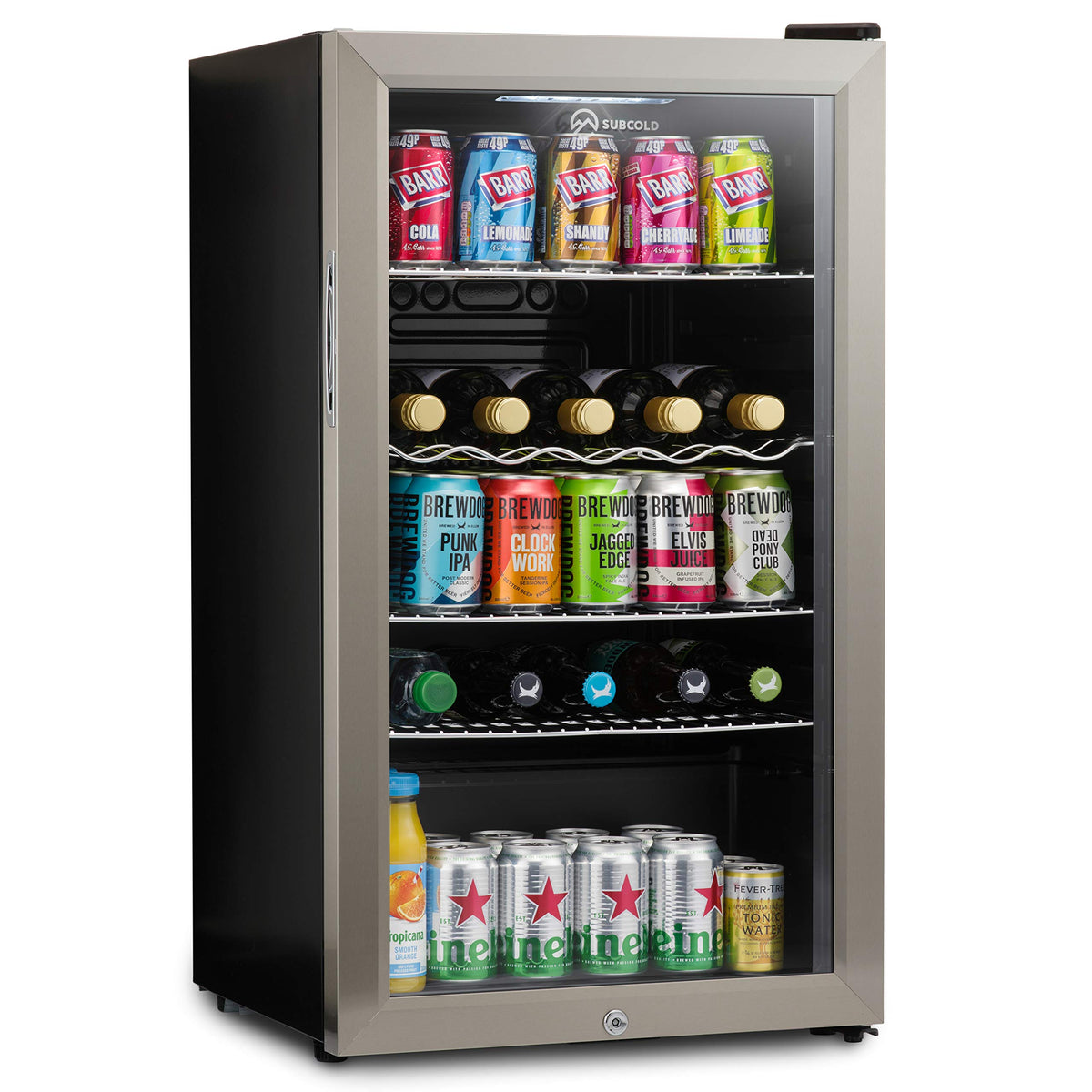 Subcold Super85 LED Beer Fridge | 80 Cans + 5 Bottles | 0-18°C | Glass Door