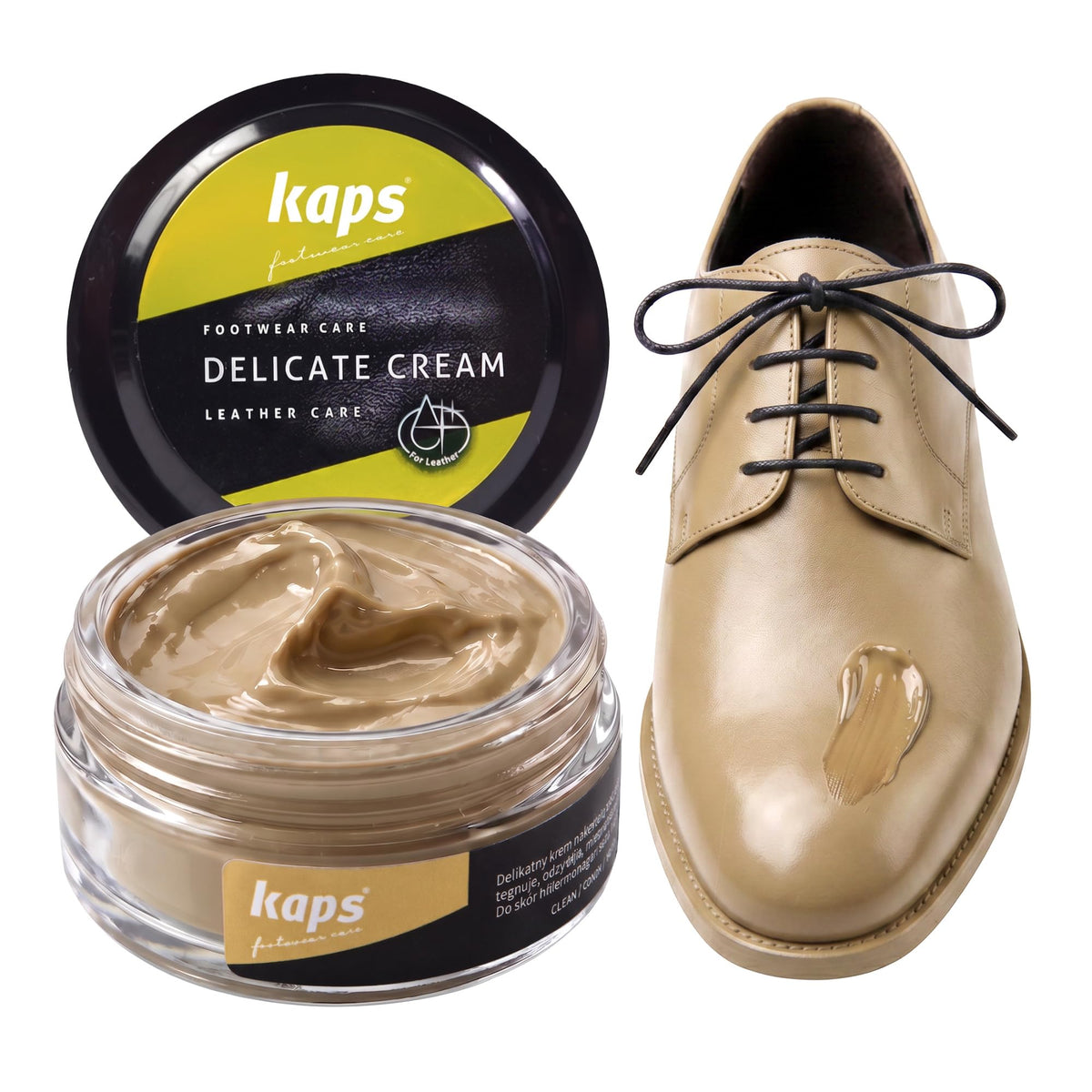 Leather Shoe Cream Polish & Conditioner, Kaps 50ml
