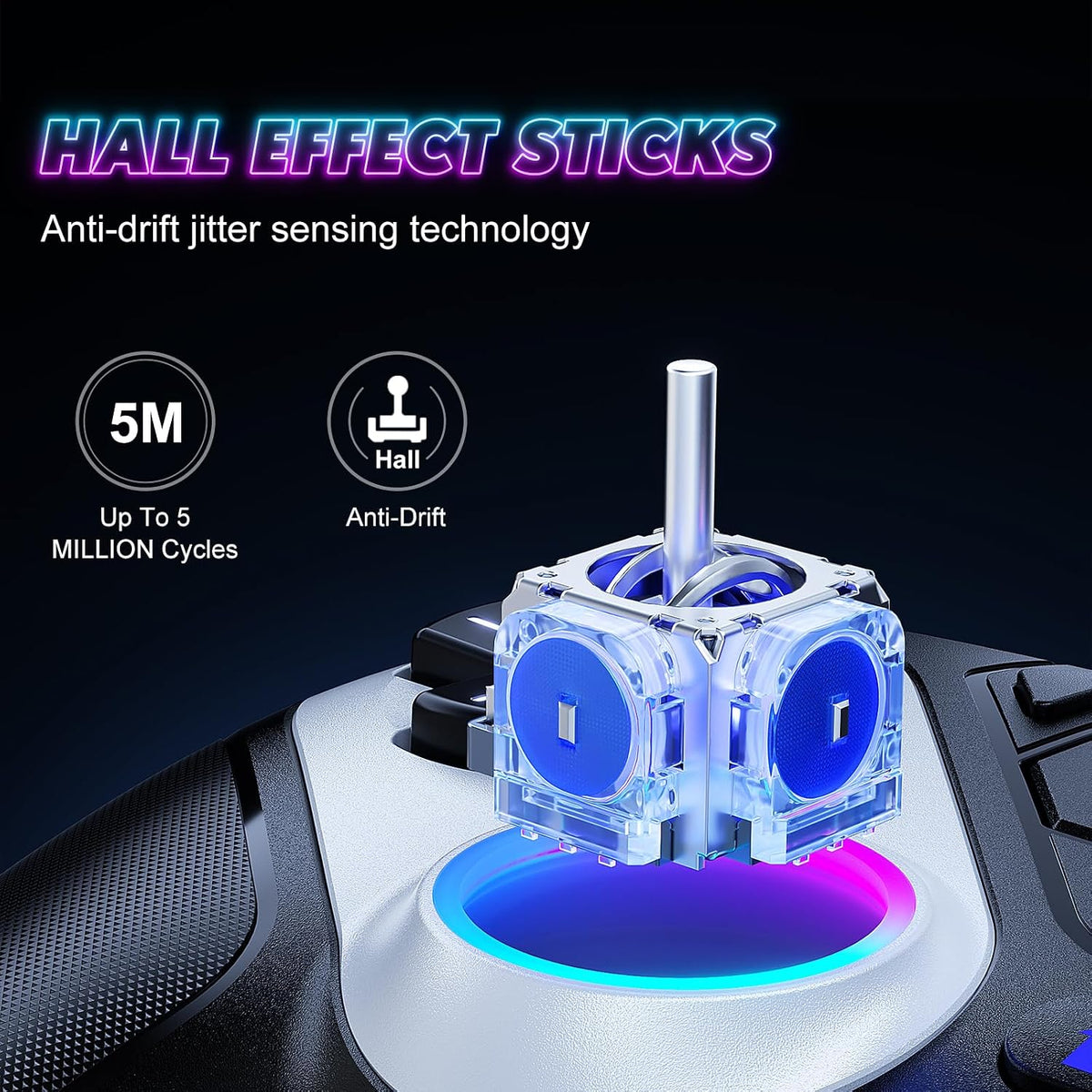 Nonbliep Wireless Controller for PS5/Slim/Pro/PC, Bluetooth Gamepad with Back Buttons, Speaker, Dual vibration, 6-Axis Sensor, Turbo, Macro, Touchpad and 3.5mm Audio Jack-Black