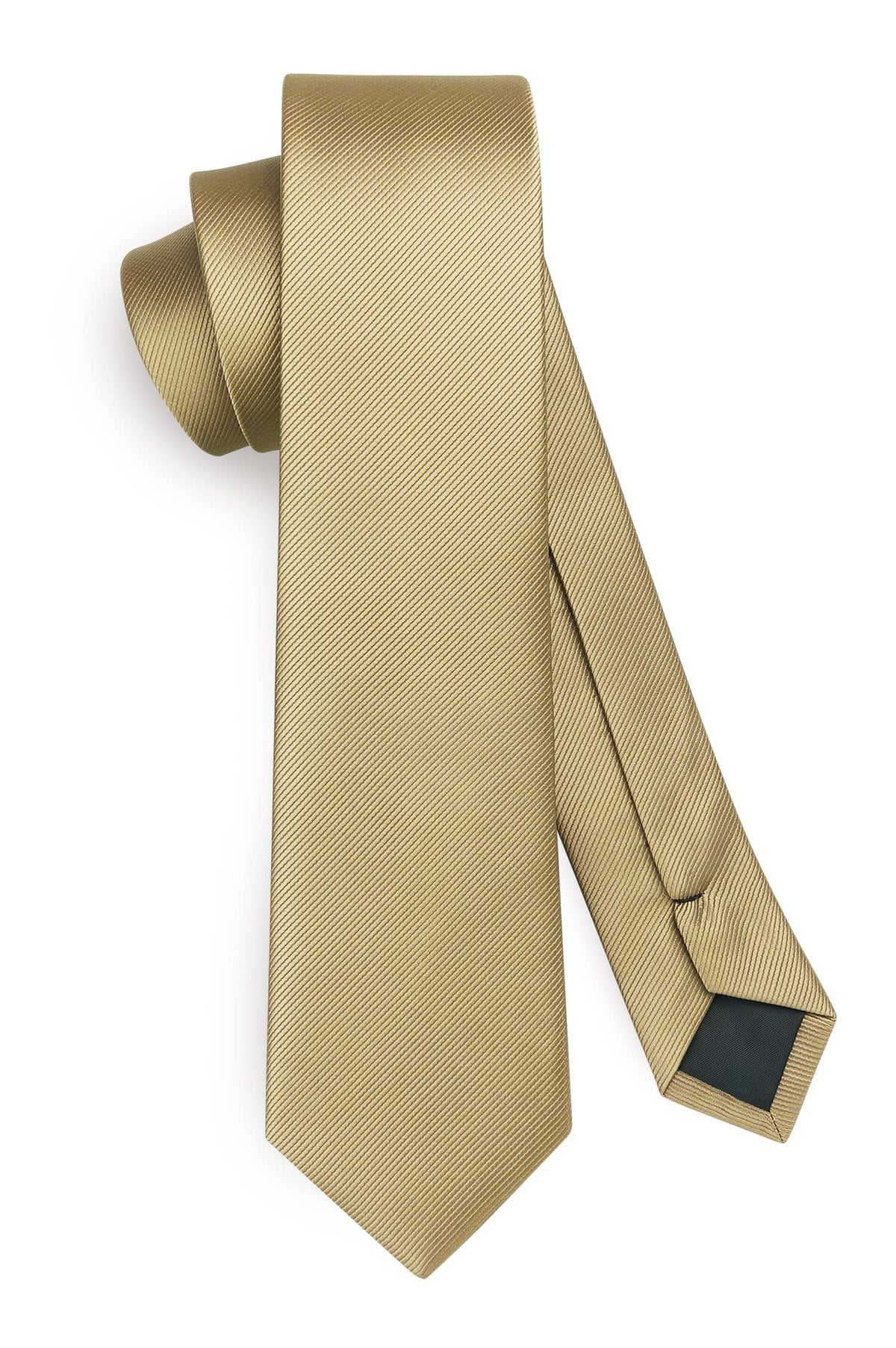 HISDERN Skinny Tie Solid Color 6cm Slim Ties for Men Wedding Classic Formal Business Necktie