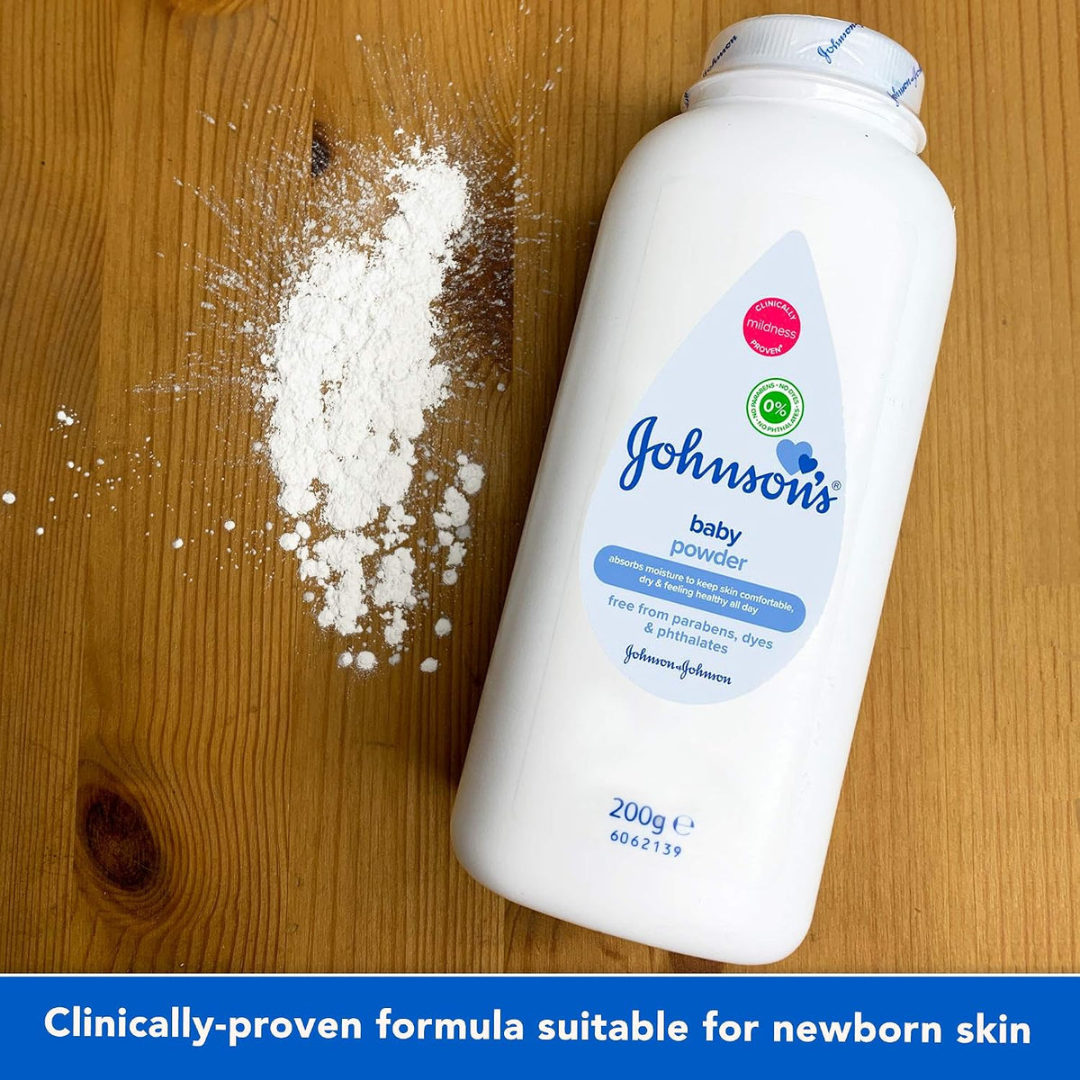 Johnson’s Baby Talcum Powder Multipack of 2 | Clinically Proven Talc for Newborn Delicate Skin | Leaves Skin Soft and Smooth | 2 x 200g