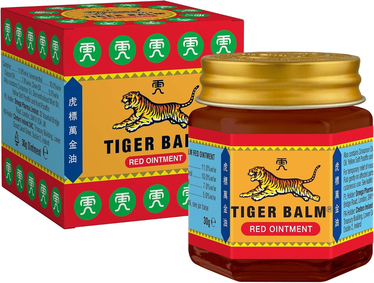 Tiger Balm Red Ointment for Muscle Pain Relief and Back Ache 30g
