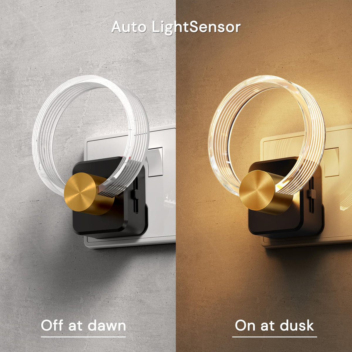 LOHAS-LED Night Light Plug in Wall with Motion Sensor, Dimmable Night Light