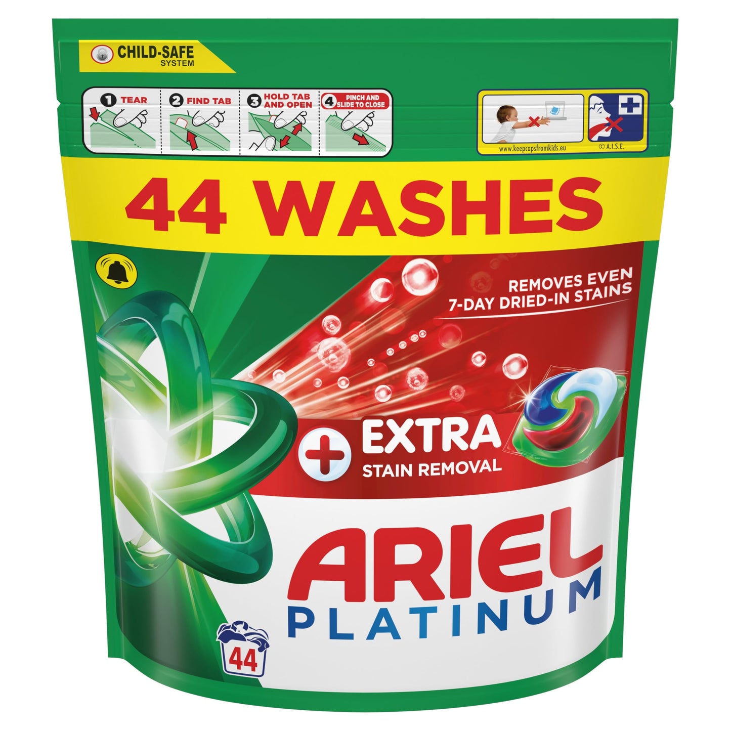 Ariel Platinum Washing Pods Extra Stain Removal (44ctx3) 132ct