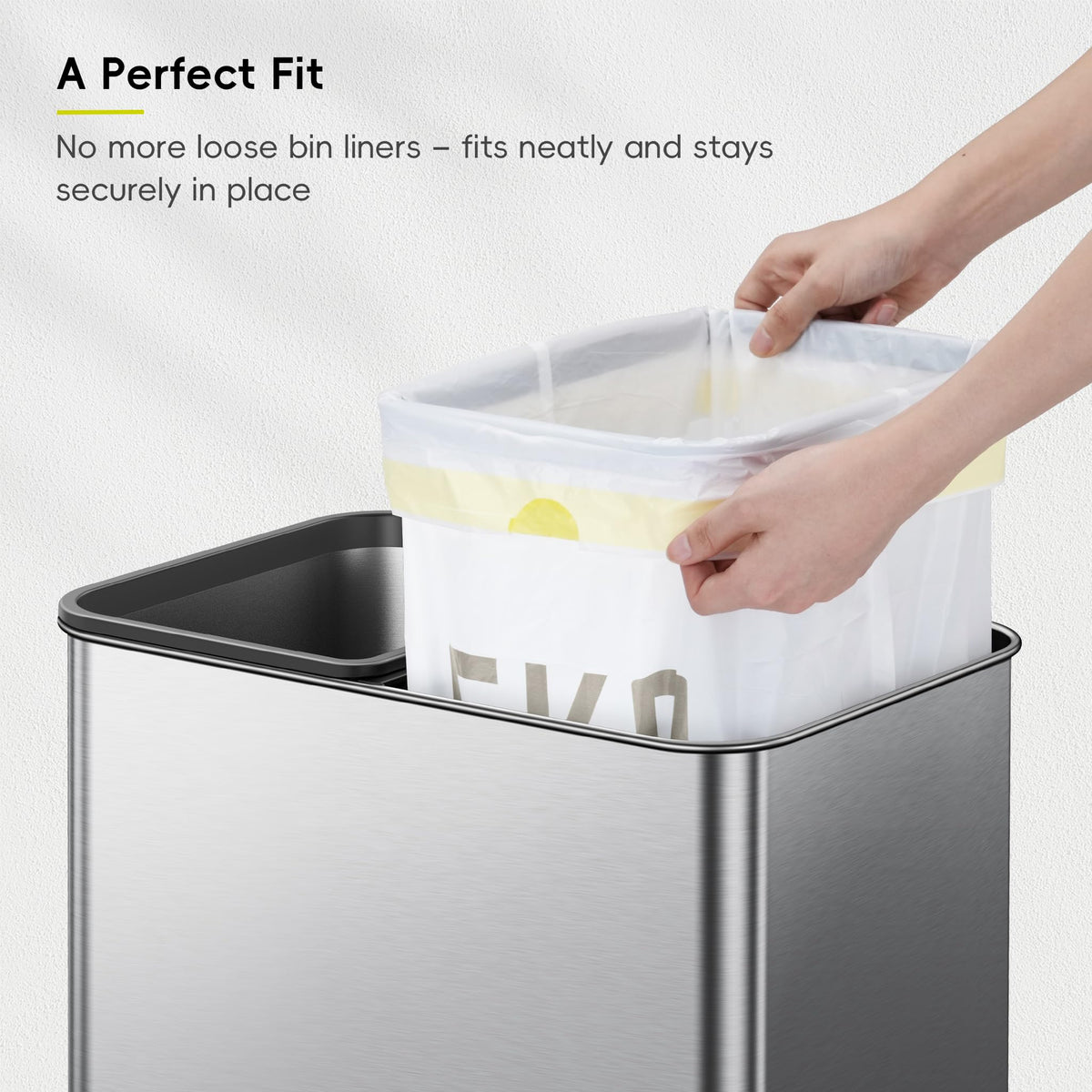 EKO Bin Bags, Kitchen Bin Liners, Drawstring, 40-60 Litre, 12 Count, Code F