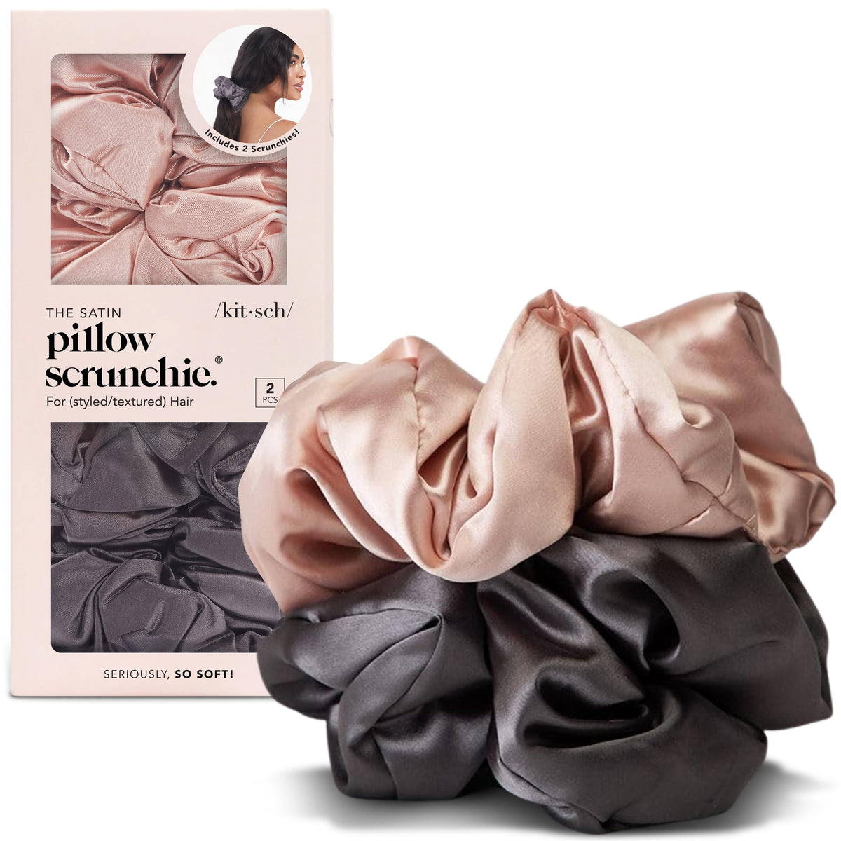 Kitsch Satin Scrunchies for Women 3pcs - Garden Bouquet