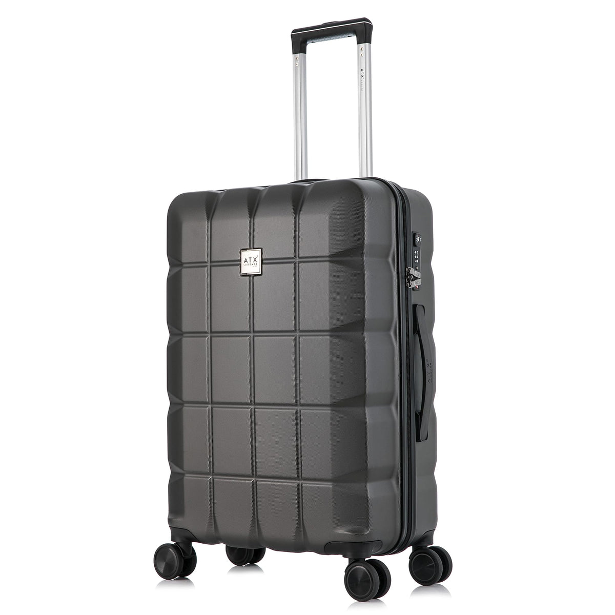 ATX 28 Inch Suitcase Large 110L – Lightweight Hard Shell Checked Luggage, 4 Wheels, TSA Lock, 30KG Capacity, Black