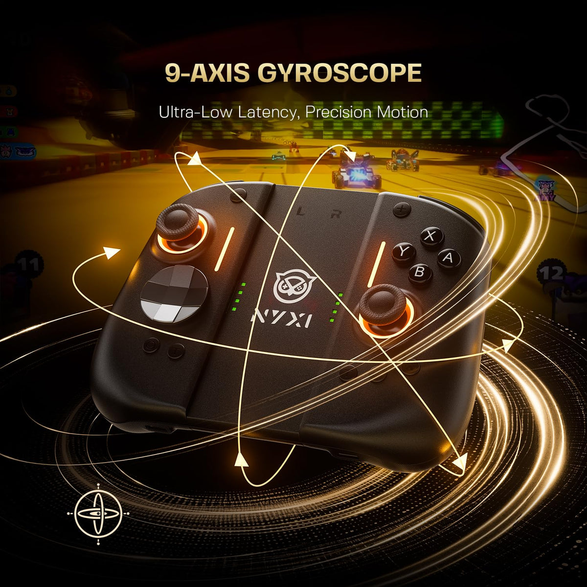 NYXI Hyperion 3 Switch 2 Controller – World's First Third-Party Wireless Controller for Switch 2, 9-Axis Gyro, Hall Effect Joysticks, Full Mechanical Button, Dual Back Button & Adjustable Vibration