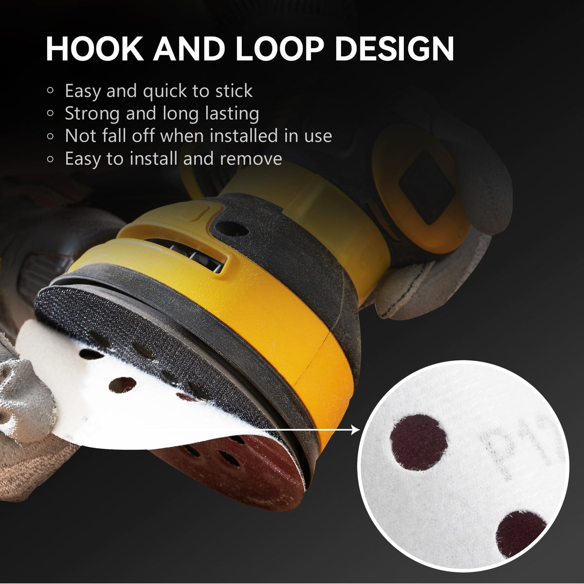 SATC Sanding Discs 150 Grit 110PCS Orbital Sander Discs 125mm Hook and Loop Round Orbital Sander Pads for Sanding