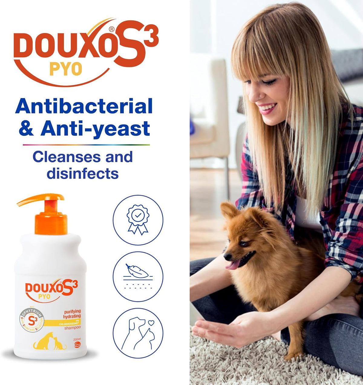 DOUXO S3 PYO Antibacterial and Antifungal Dog and Cat Shampoo