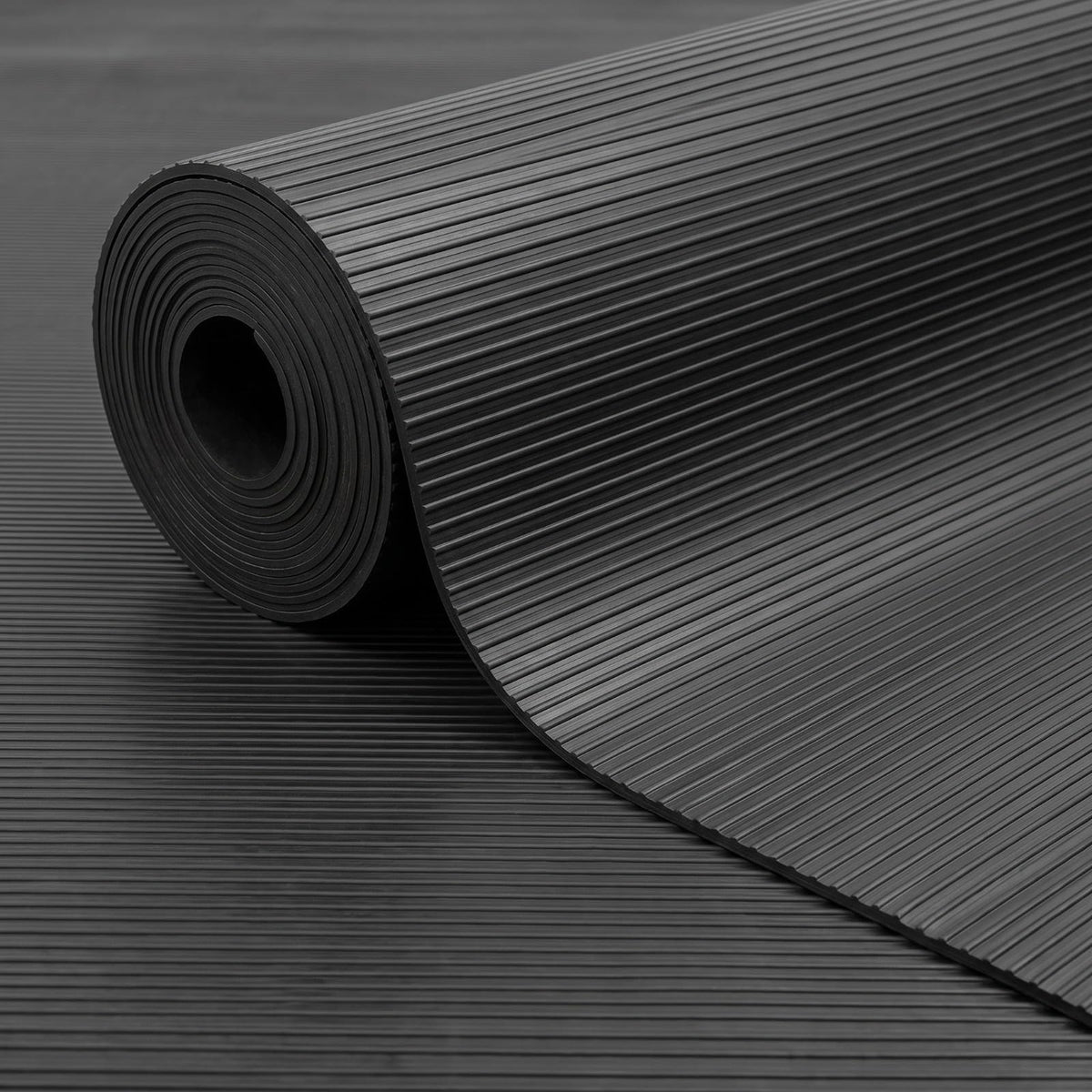 GCM- Rubber Matting Roll | Thick Heavy Duty Flooring Mat, Indoor & Outdoor, Non-Slip, Waterproof & Easy to Cut | Ideal for Garage, Vans, Gym, Shed Floor (Wide Ribbed, 3.5m x 1.5m)
