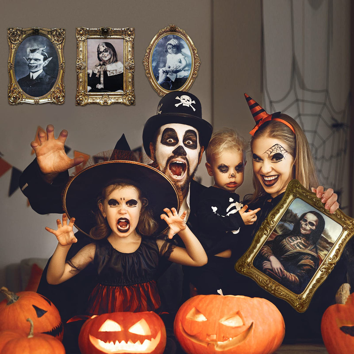 ECGER Halloween Decorations Indoor, Haunted Scary Changing Face Pictures
