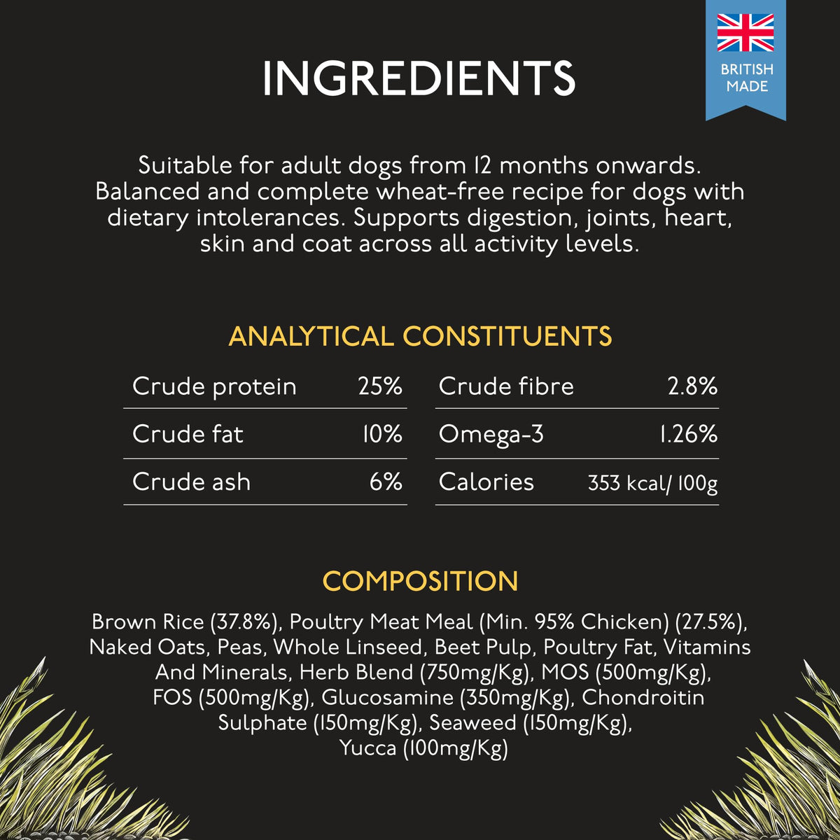 Skinner’s Field & Trial Chicken & Rice – Complete Dry Adult Dog Food, Sensitive, Gentle Digestion, 15kg