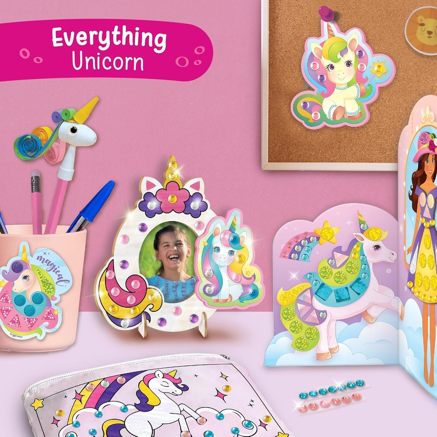 Imagimake Princess Craft Kit | 10 Mess-Free DIY Activities | Bracelet Making Kit, Unicorn Pouch, Butterfly Wands & More | Unicorn Gifts for Kids | Gifts for Girls & Boys 5,6,7,8,9,10,11,12 Years Old