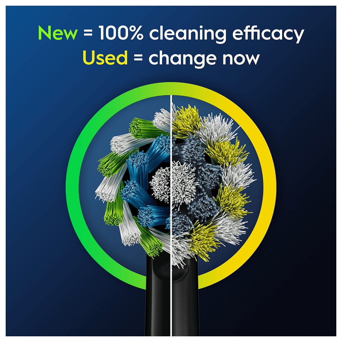 Oral-B Pro Cross Action Electric Toothbrush Heads, 4 Count, Black