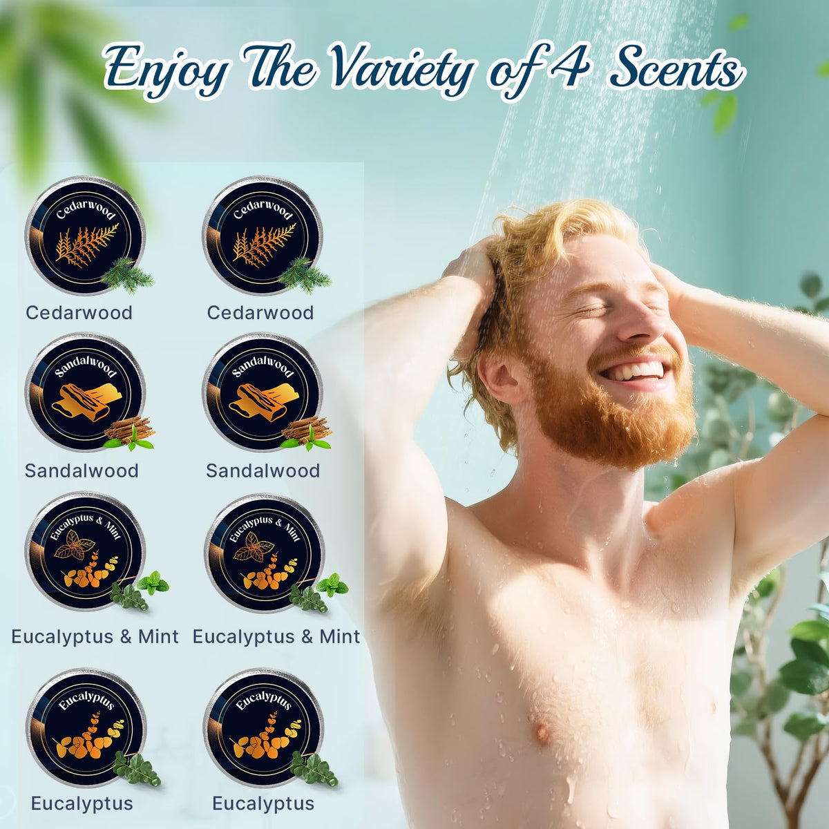 Linkax Shower Steamers Aromatherapy 8 Pcs, Christmas Gift for Women Purple