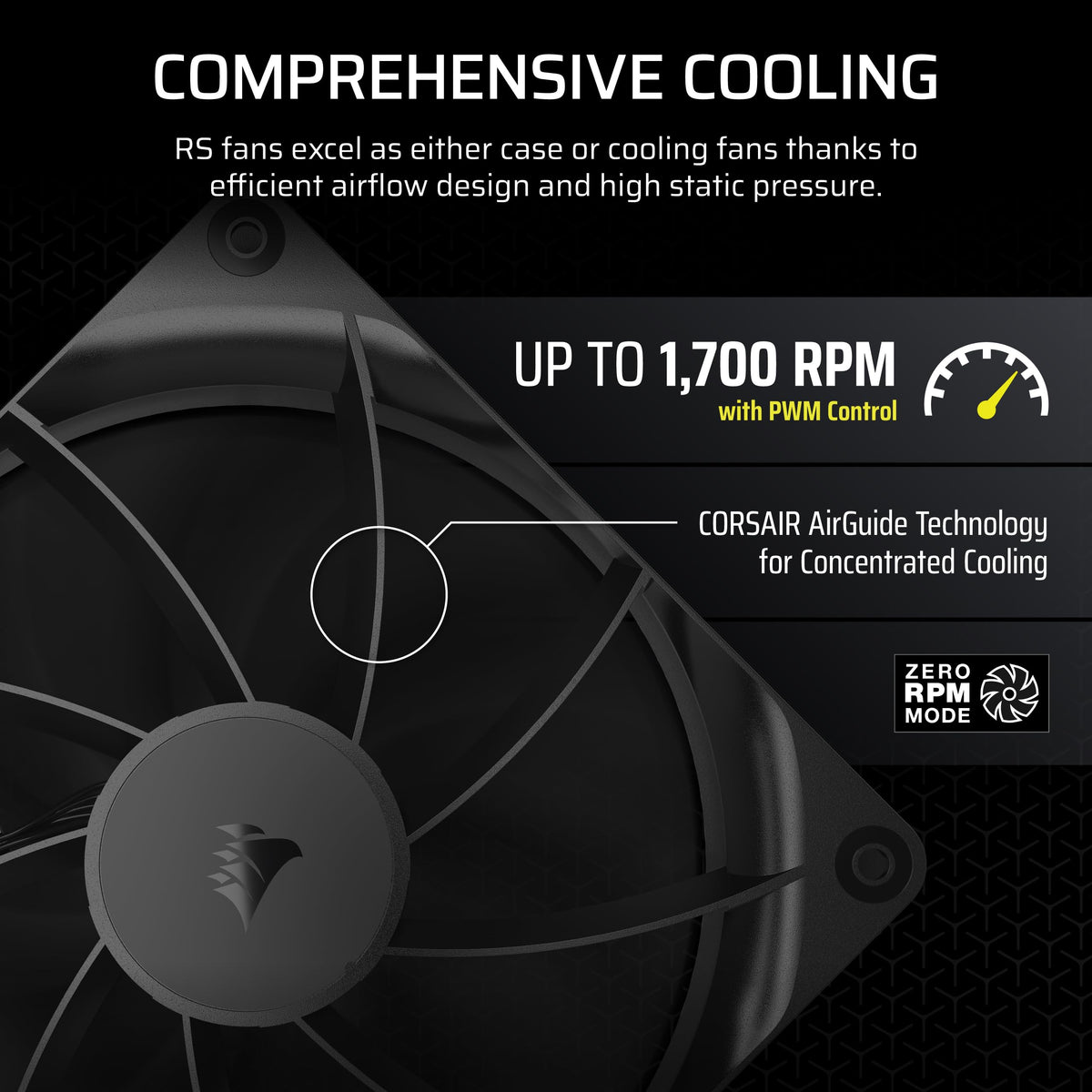 CORSAIR RS120 ARGB 120mm PWM Fans – Daisy-Chain Connection – Low-Noise – Magnetic Dome Bearing – Triple Pack – White
