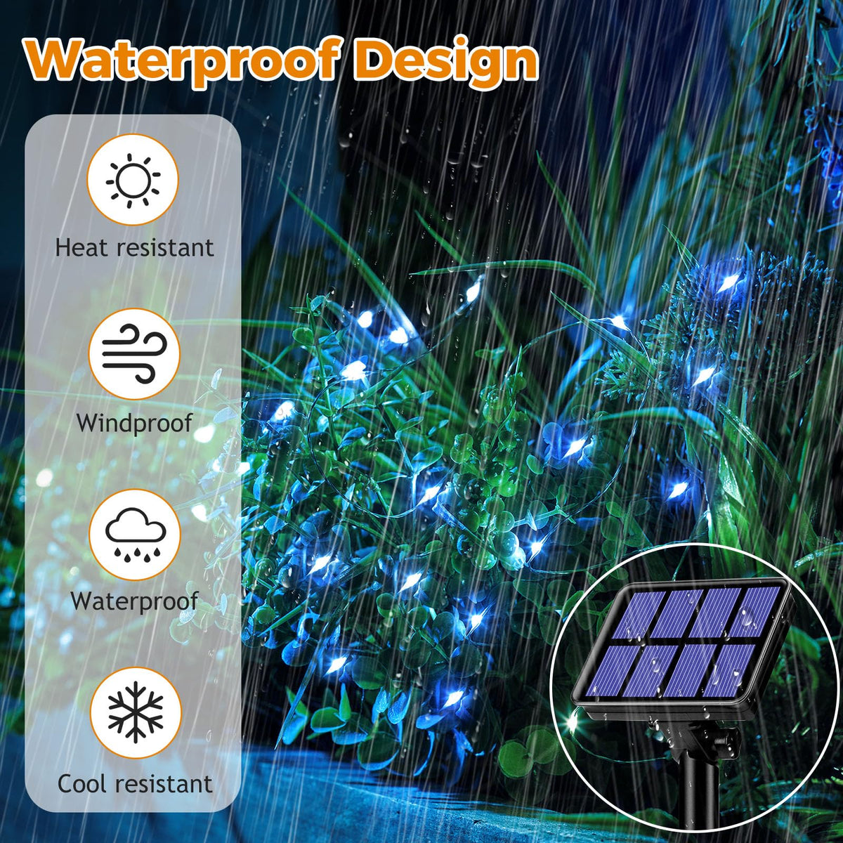 btfarm 2 Pack Solar String Lights Outdoor Garden, 15M/50FT 150 LED