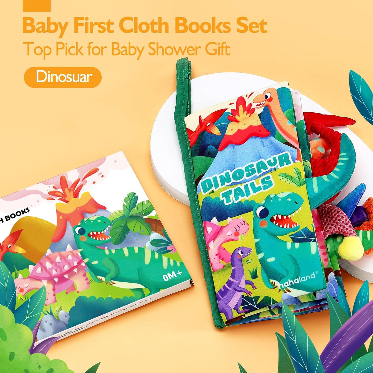 hahaland Baby Books 0-6 Months Infant Tummy Time Toys High Contrast