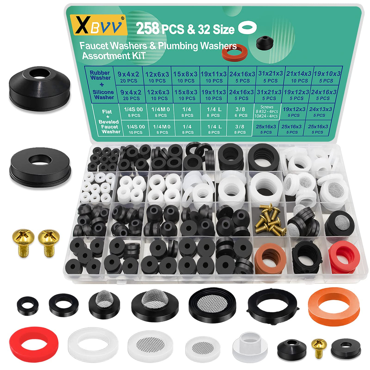 XBVV 20 Sizes O Rings O Rings Rubber Assorted Seal Kit