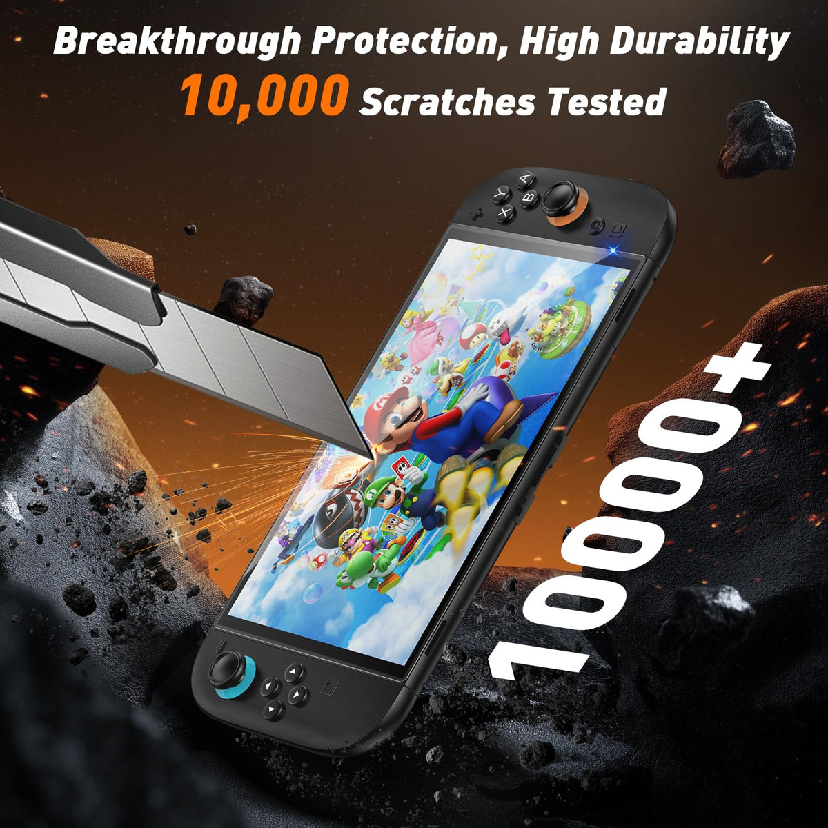 daydayup [3 Pack] Screen Protector Tempered Glass for Nintendo Switch - Hestia Goods Transparent HD Clear Anti-Scratch Screen Protector for Nintendo Switch