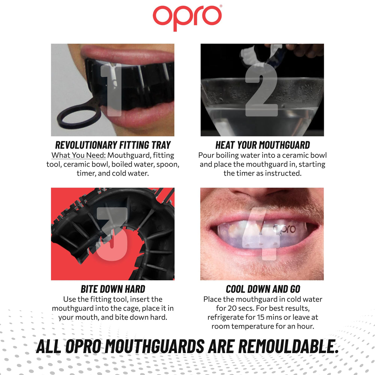 OPRO Silver Level Mouthguard Essential Fit – Gum Shield Adult and Kids – OPRO Mouth Guard Boxing and MMA, Easy Self-Fit Gum Shield Rugby and Hockey – Superior Protection with Dental Warranty