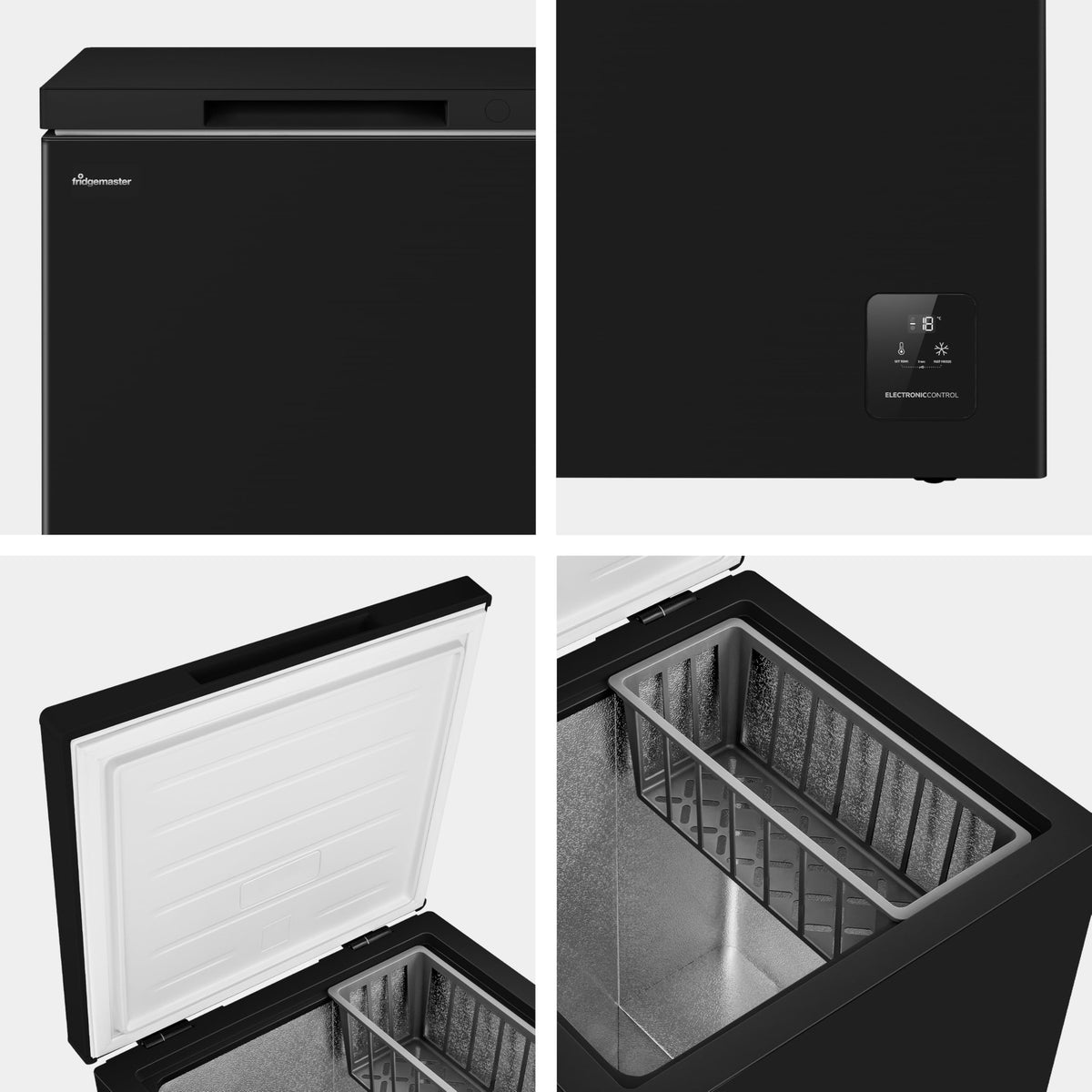 Fridgemaster White Chest Freezer, 97L Capacity, MCF100E， Freestanding, Mechanical Control, Winter Guard (-15°C), Low Noise 38dB, Basket Storage 858 (H) x 578 (W) x 444 (D) mm