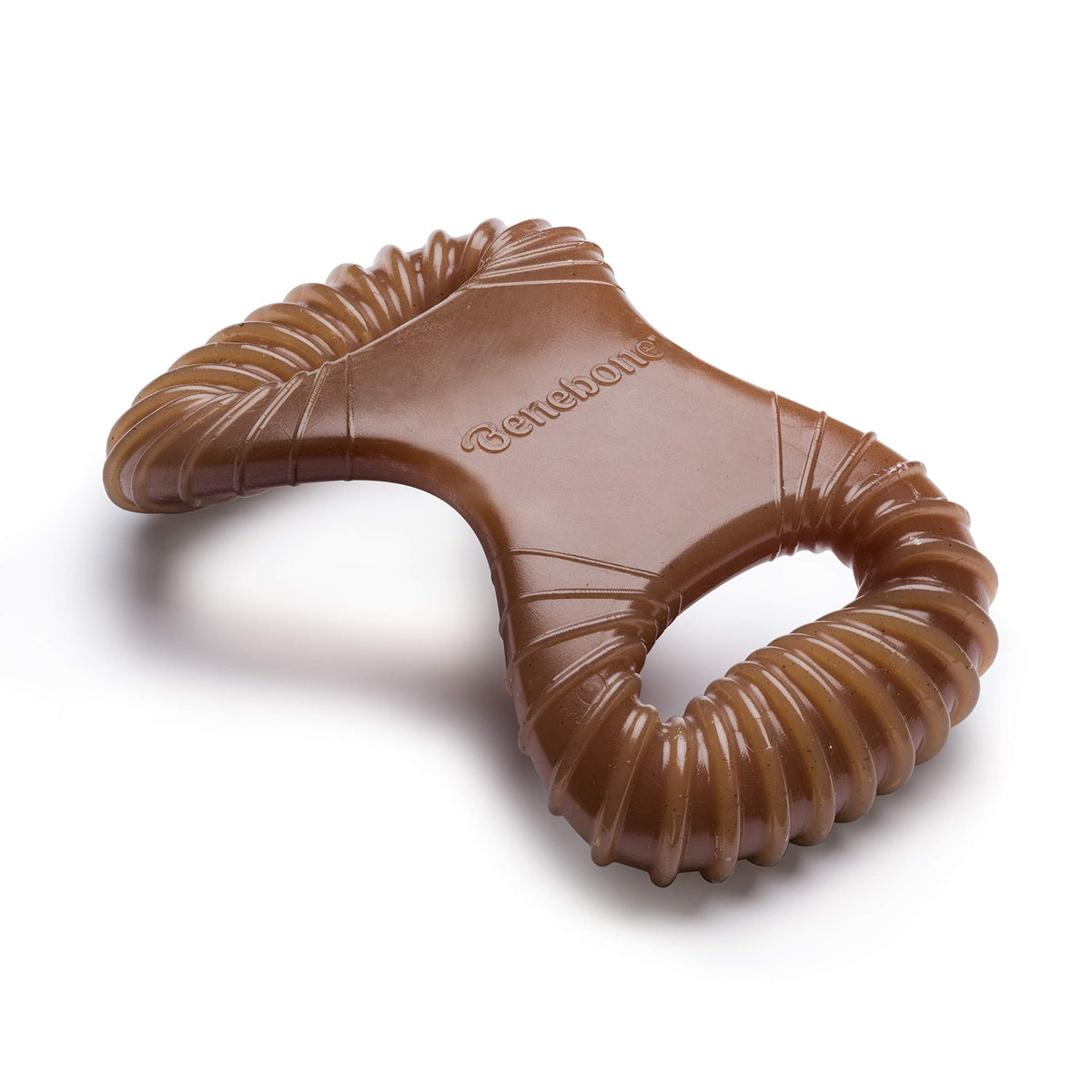 Benebone Wishbone Dog Chew Toy for Aggressive Chewers, Real Bacon, Medium