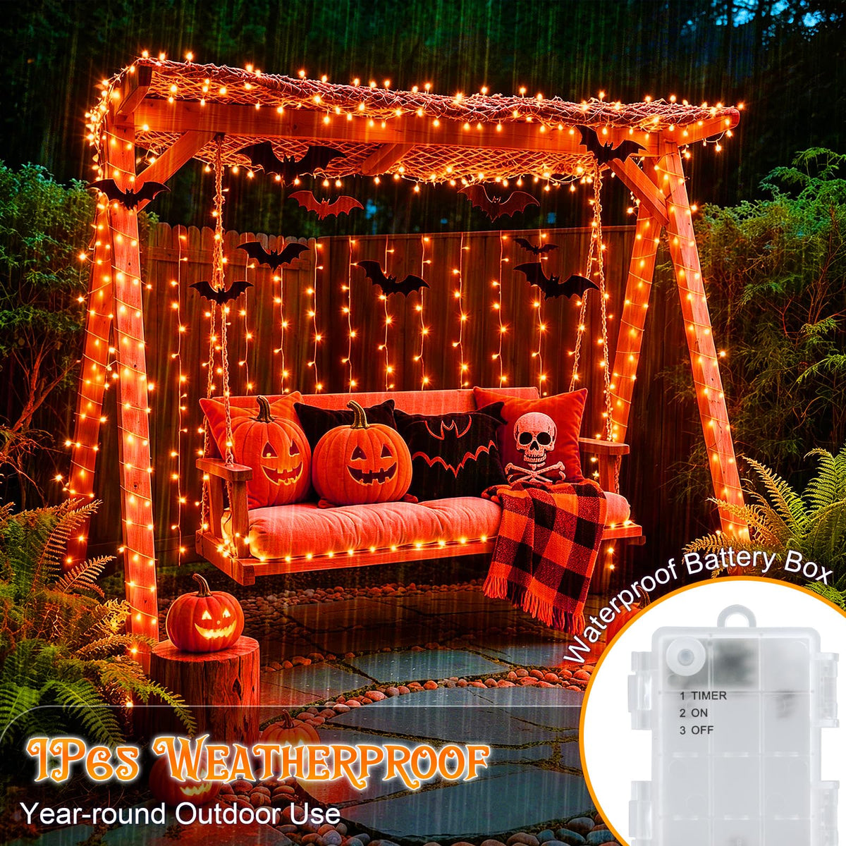 Dalugo Battery Fairy Lights, 3M 30 LED Warm White String Lights with 6h Timer, IP65 Waterproof Battery Powered Fairy Lights for Indoor Outdoor Christmas Decorations