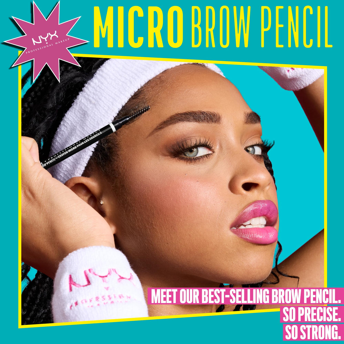 NYX Professional Makeup Micro Brow Pencil, Dual Ended Precise: Ash Brown
