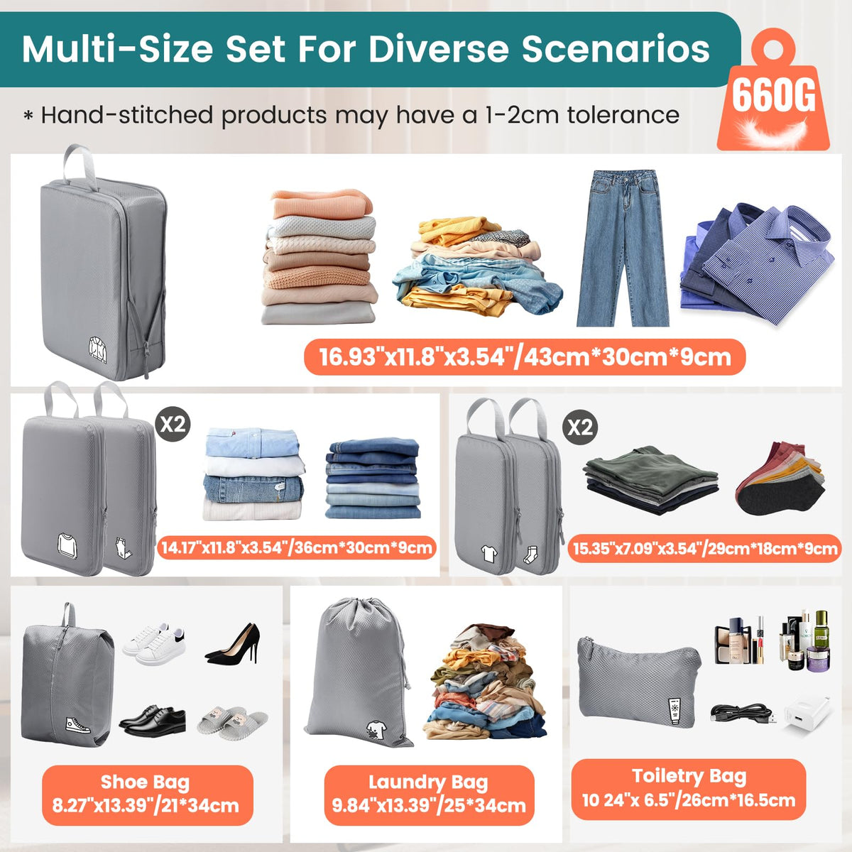 Samfolk Compression Packing Cubes for Suitcases Packing Cubes Compression Set Waterproof Suitcase Organiser Bags for Travel Suitcase Luggage Packing Organizer Bags Travel Essentials Black 8 Set