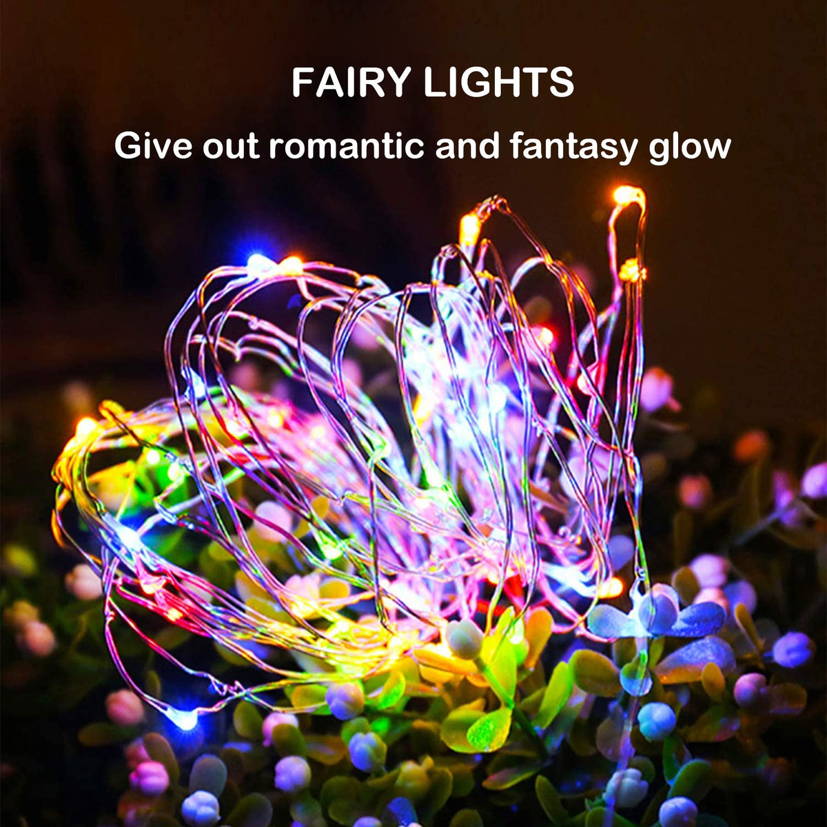 Lezonic 2Pack Solar String Lights Waterproof,12M/40Ft 120LED Garden Lights