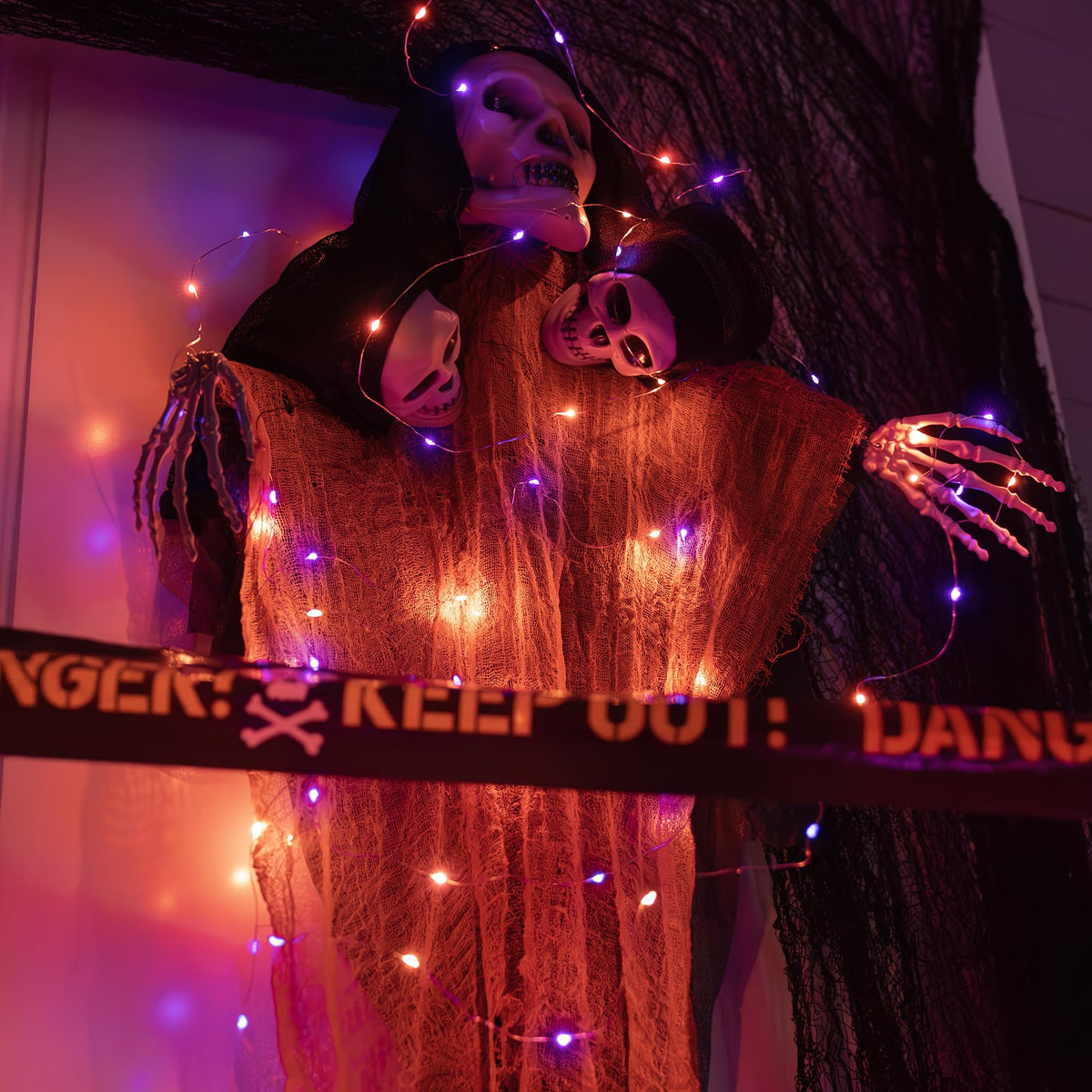 Ollny 10m 100LED Red Fairy Lights Battery Operated,Copper Wire String Light