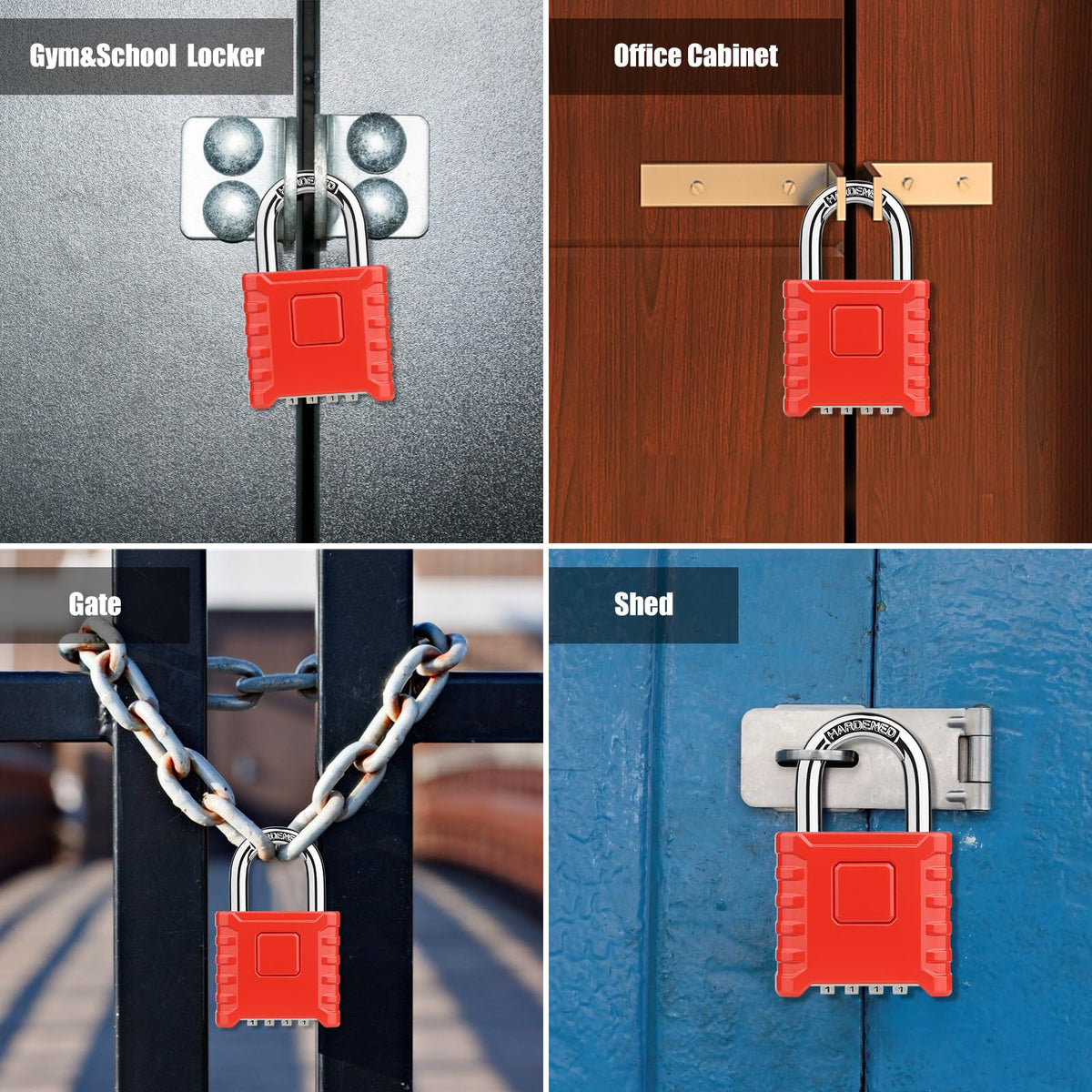 Diyife Large Heavy Duty Combination Padlocks Outdoor, 52mm Weatherproof