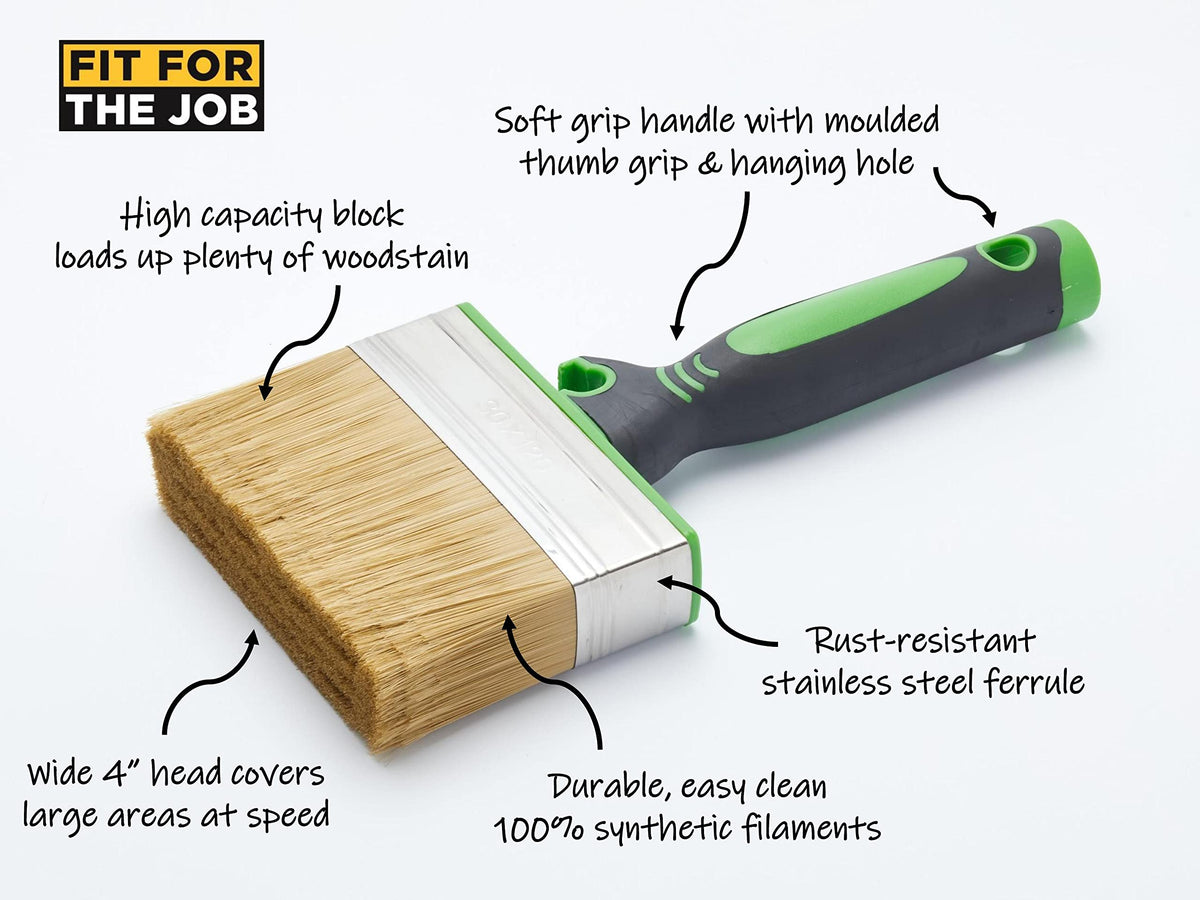 Fit For The Job Block Brush 4 inch Large Capacity for Emulsion