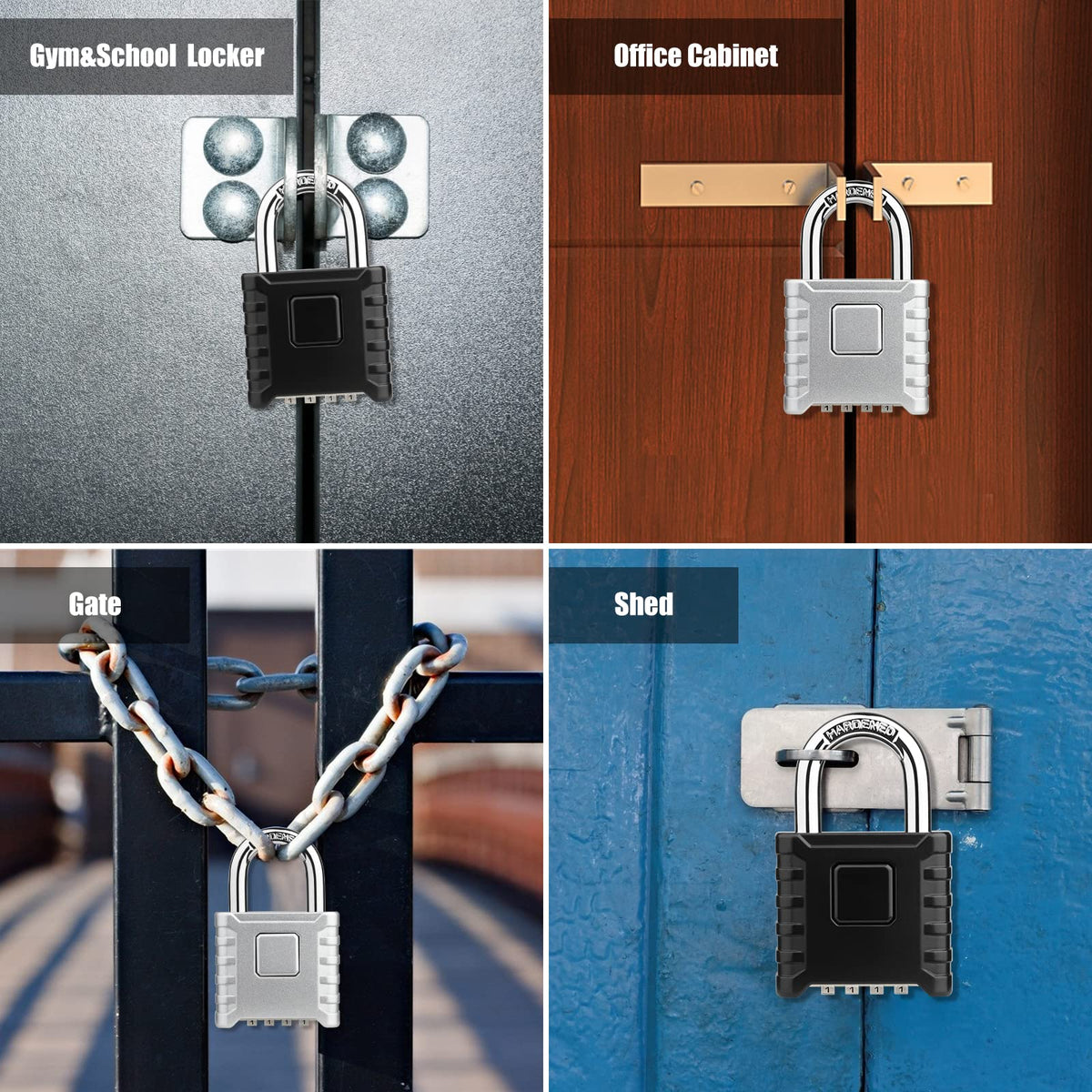 Diyife Large Heavy Duty Combination Padlocks Outdoor, 52mm Weatherproof