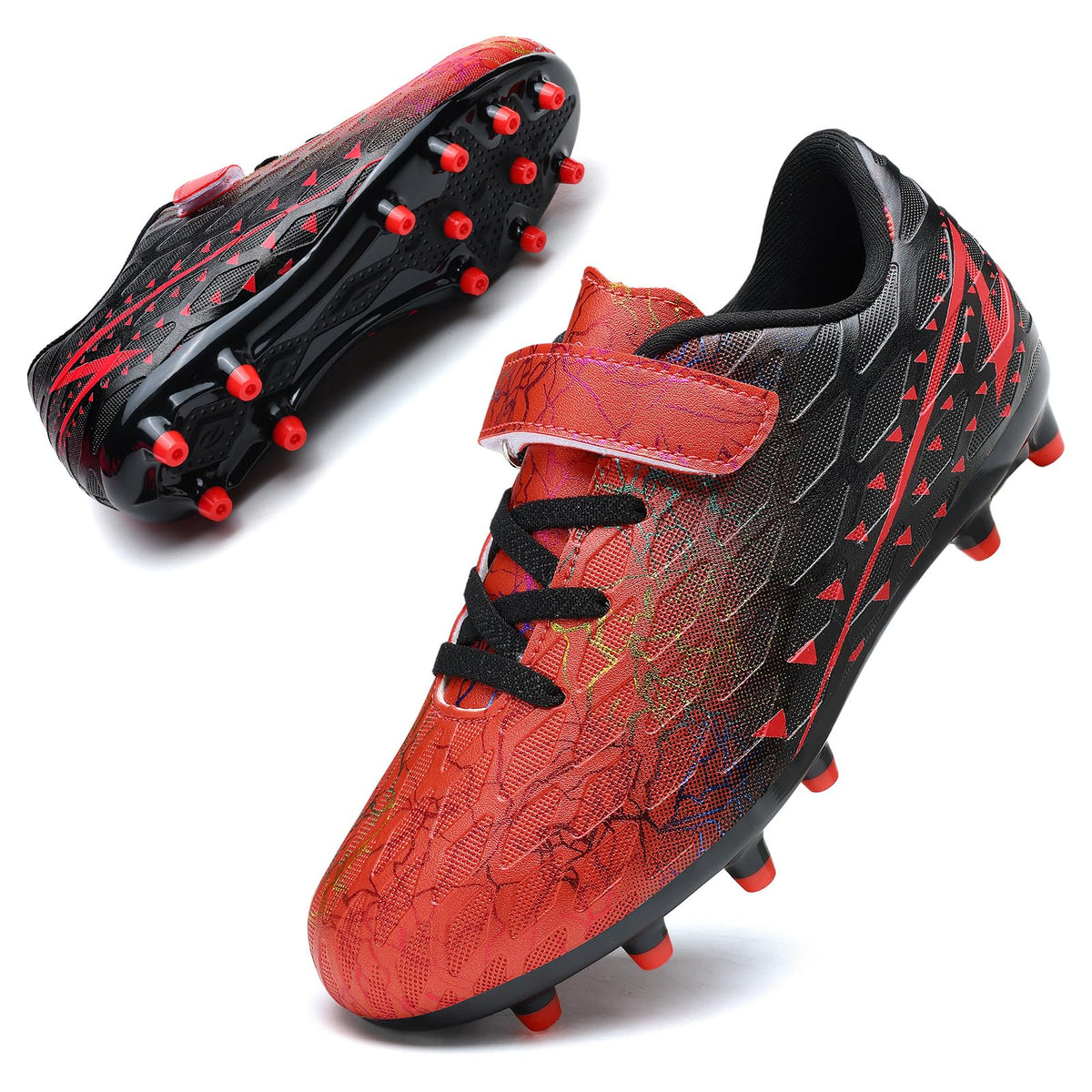 Boys Football Boots Shoes Kids Girls FG/AG Soccer Athletics Training Sport Running Shoes Profession Competition Teenager Indoor Outdoor Cleats Sneakers for Unisex
