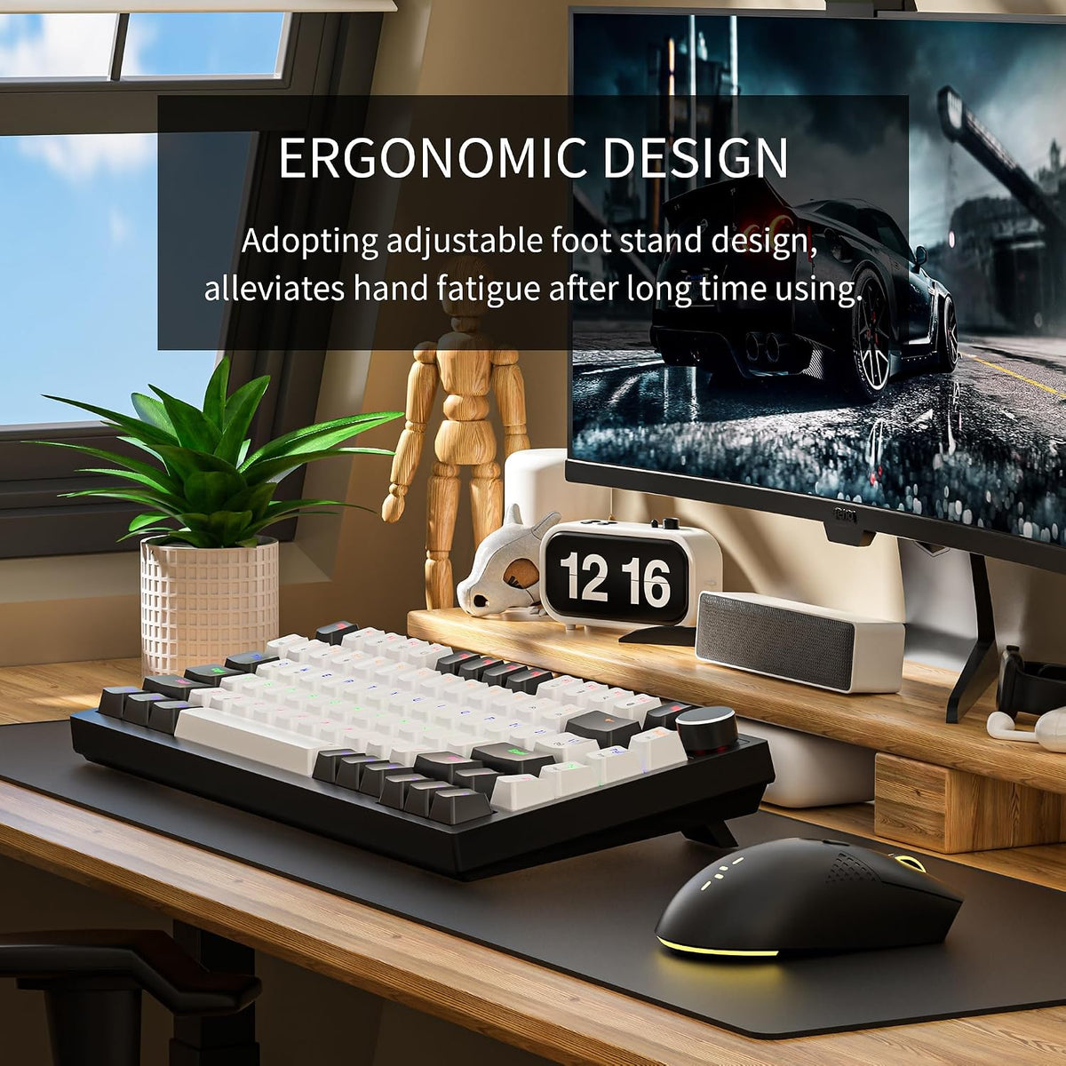 NEWMEN GM326 Mechanical Keyboard,Wired Gaming Keyboard,75% Percent Keyboard