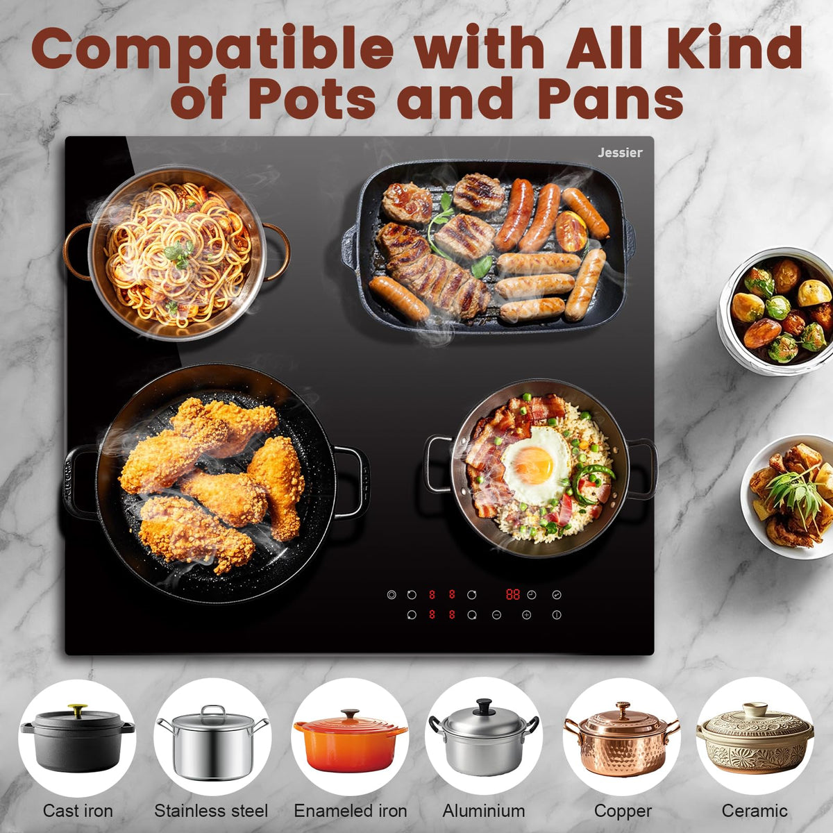 Portable Ceramic Hob, Pulg in Single Electric Hob 3600W