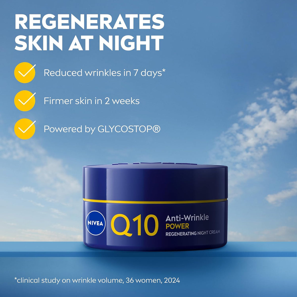 NIVEA Q10 Anti-Wrinkle Power Regenerating Night Cream, 50 ml