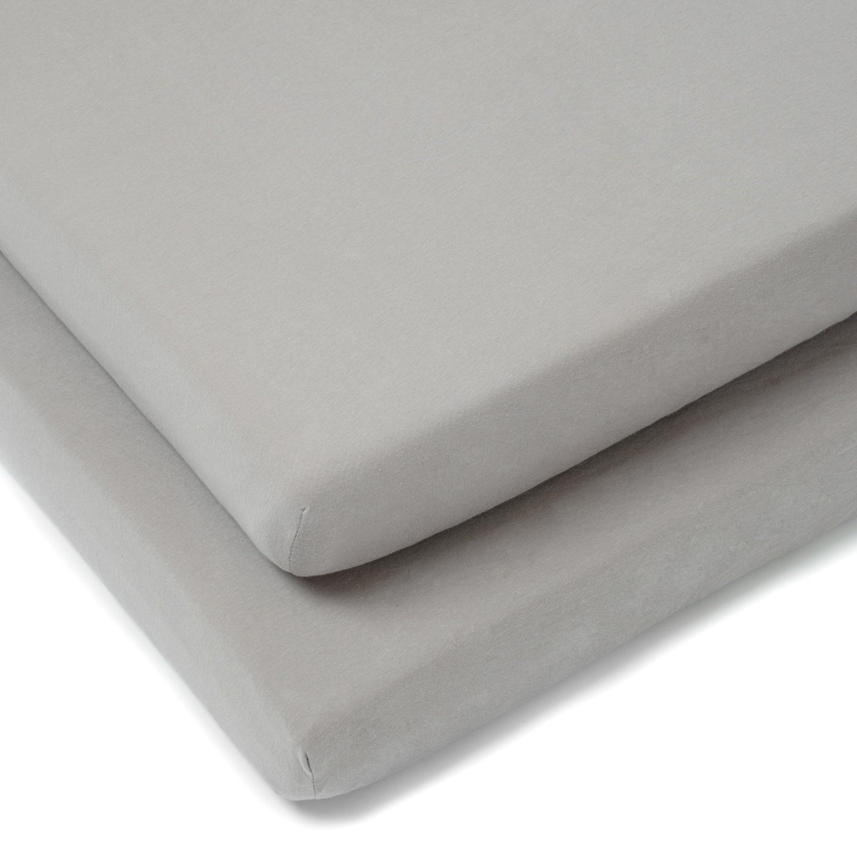 Clair de Lune 2 Pack Fitted Jersey Cotton Cot Sheets 60 x 120 cm (White)