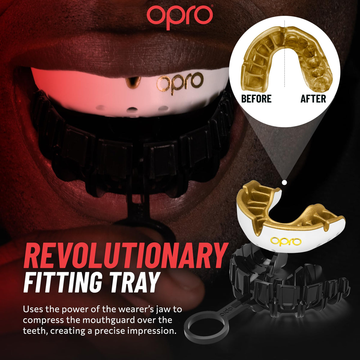 OPRO Gold Level Sports Mouthguard, Premium Fit Adult & Kids