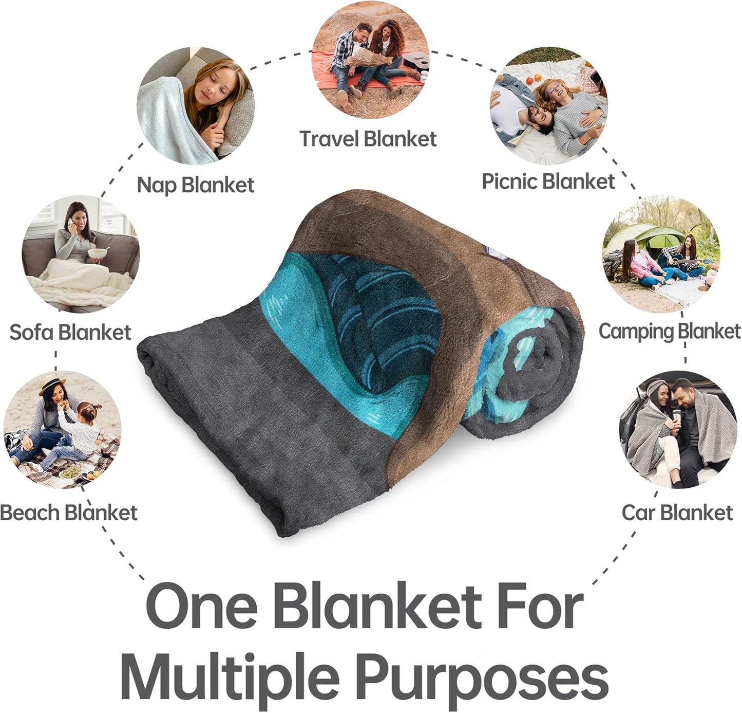 Dad Gifts, Dad Birthday Gifts, Blanket Gift for Daddy from Daughter or Son, Daddy Present for Father's Day, Fluffy Blanket for Father, 50 x 60 in