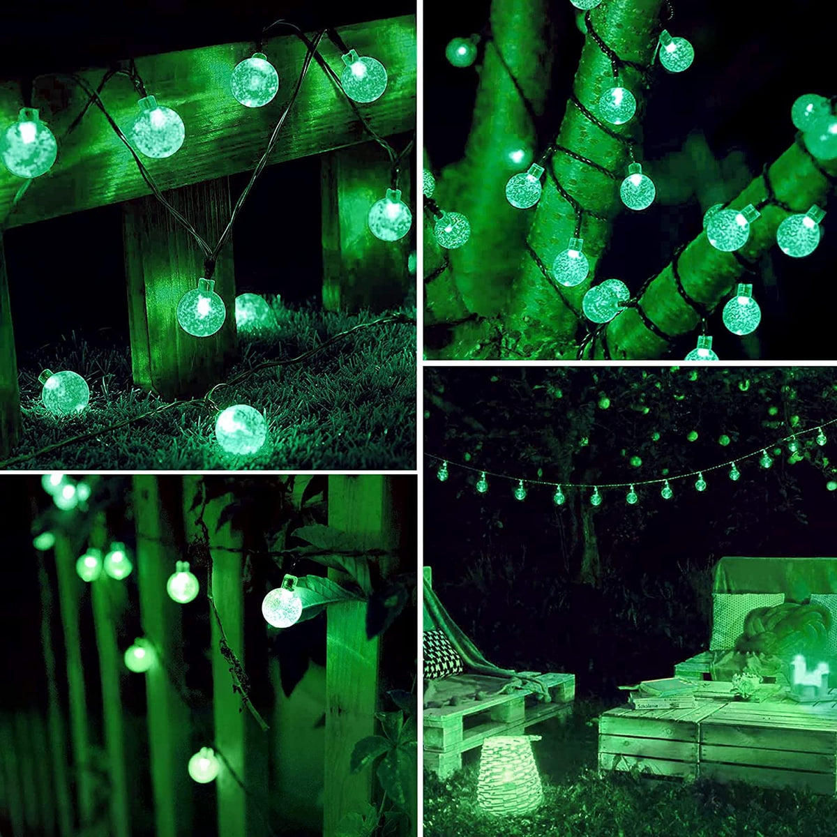 Lezonic Solar String Lights Outdoor, 50LED 7M/23Ft Solar Fairy Lights